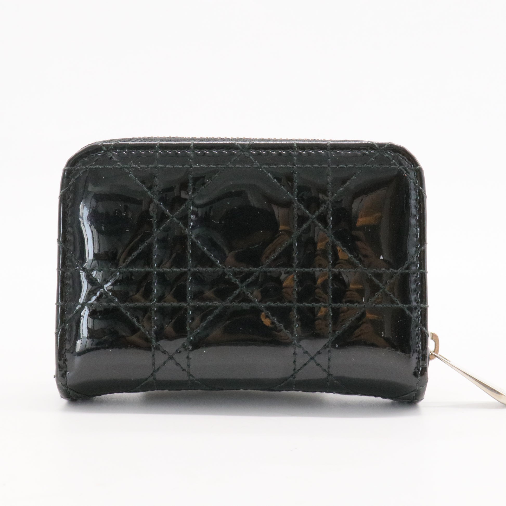 Lady Dior Zip Coin Purse Patent