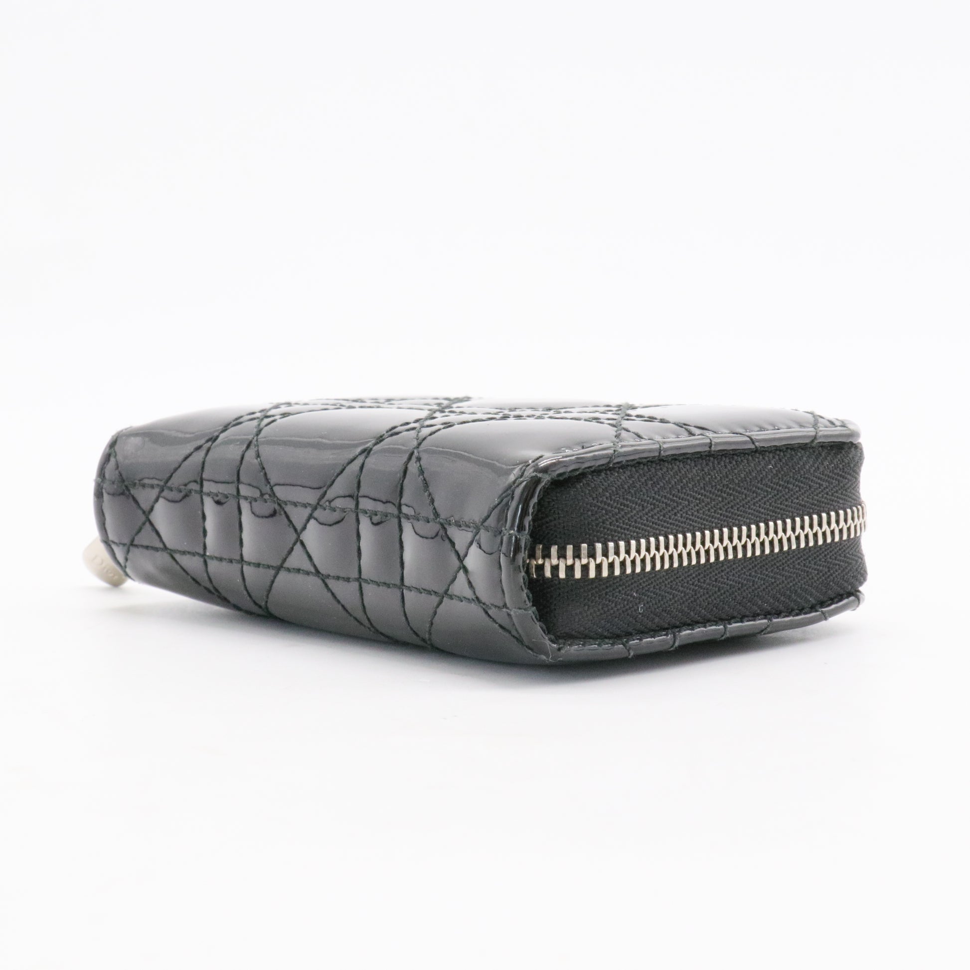 Lady Dior Zip Coin Purse Patent