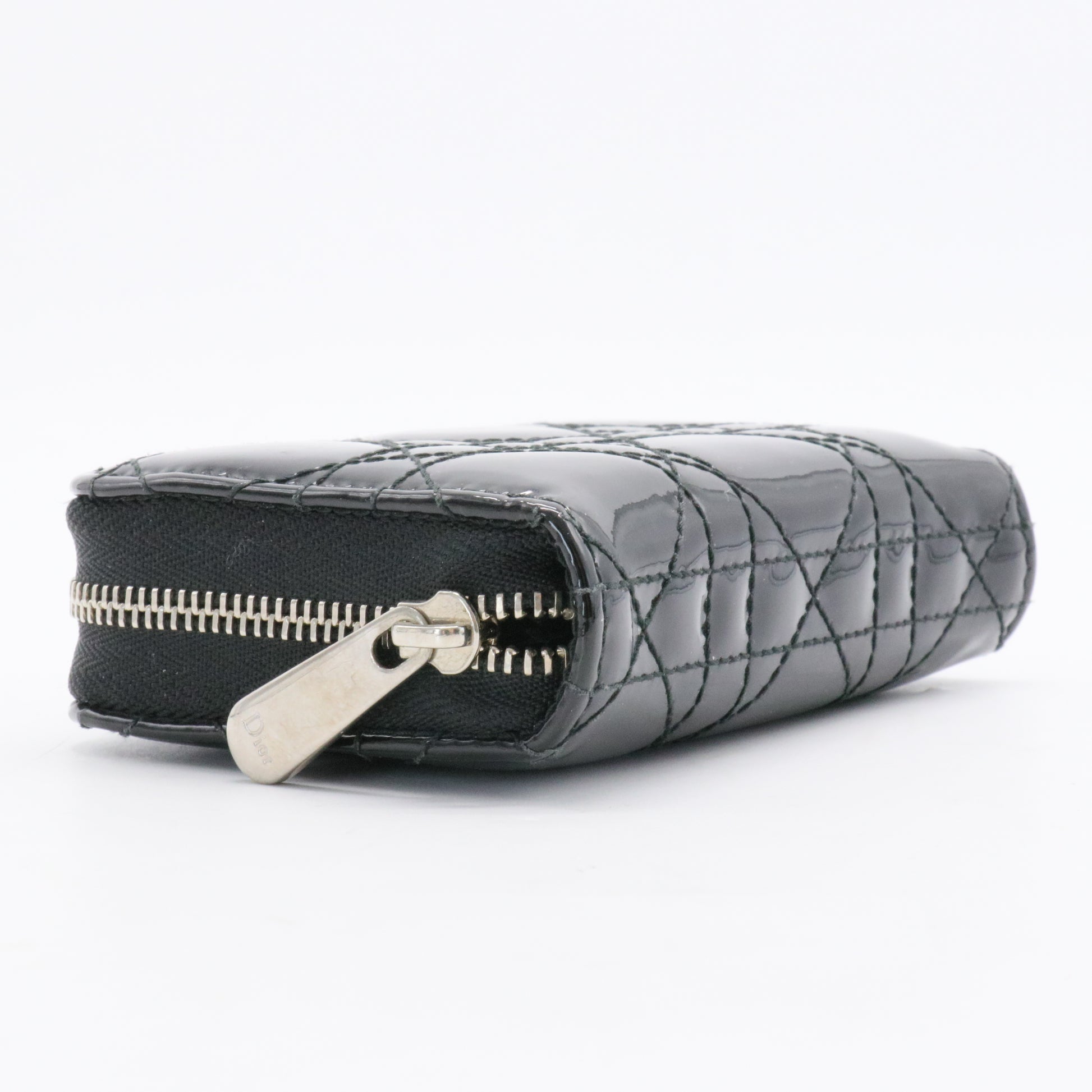 Lady Dior Zip Coin Purse Patent