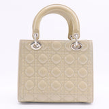 Lady Dior Bag Cannage Quilt Patent Medium