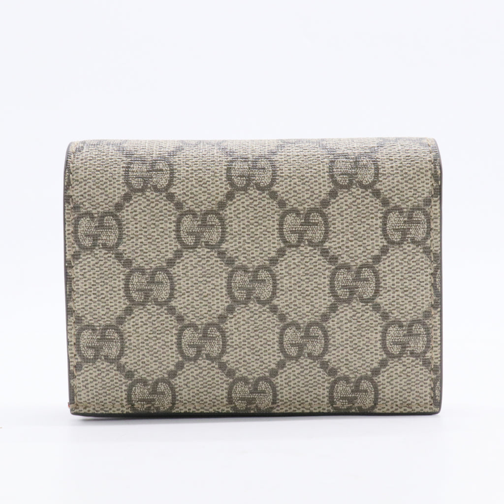 Cherries Flap Card Case Guccissima Leather