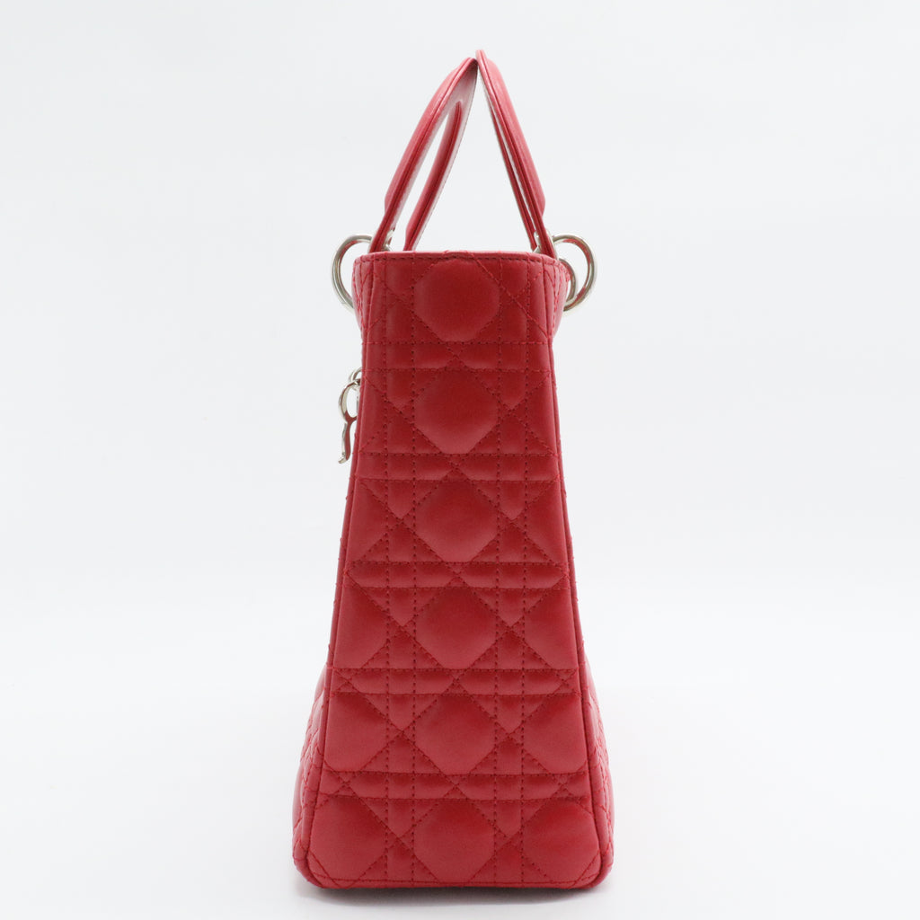 Lady Dior Bag Cannage Quilt Lambskin Large