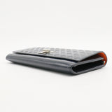 Cannage Patent Leather Flap Continental Wallet