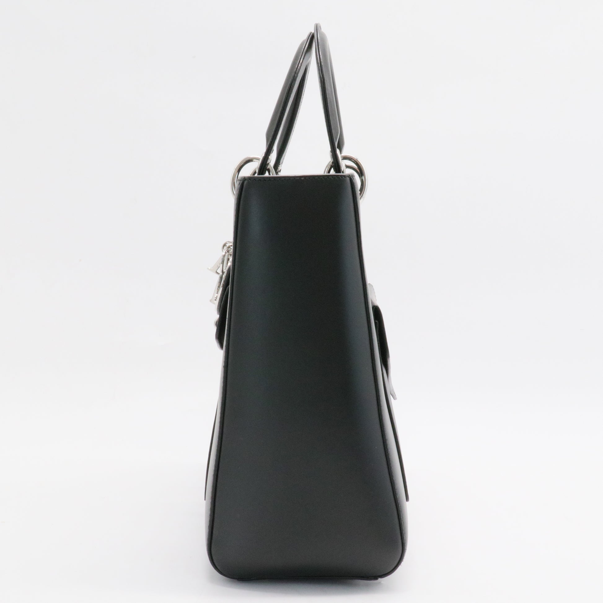 Box Calfskin Lady Dior Pouch Tote Black