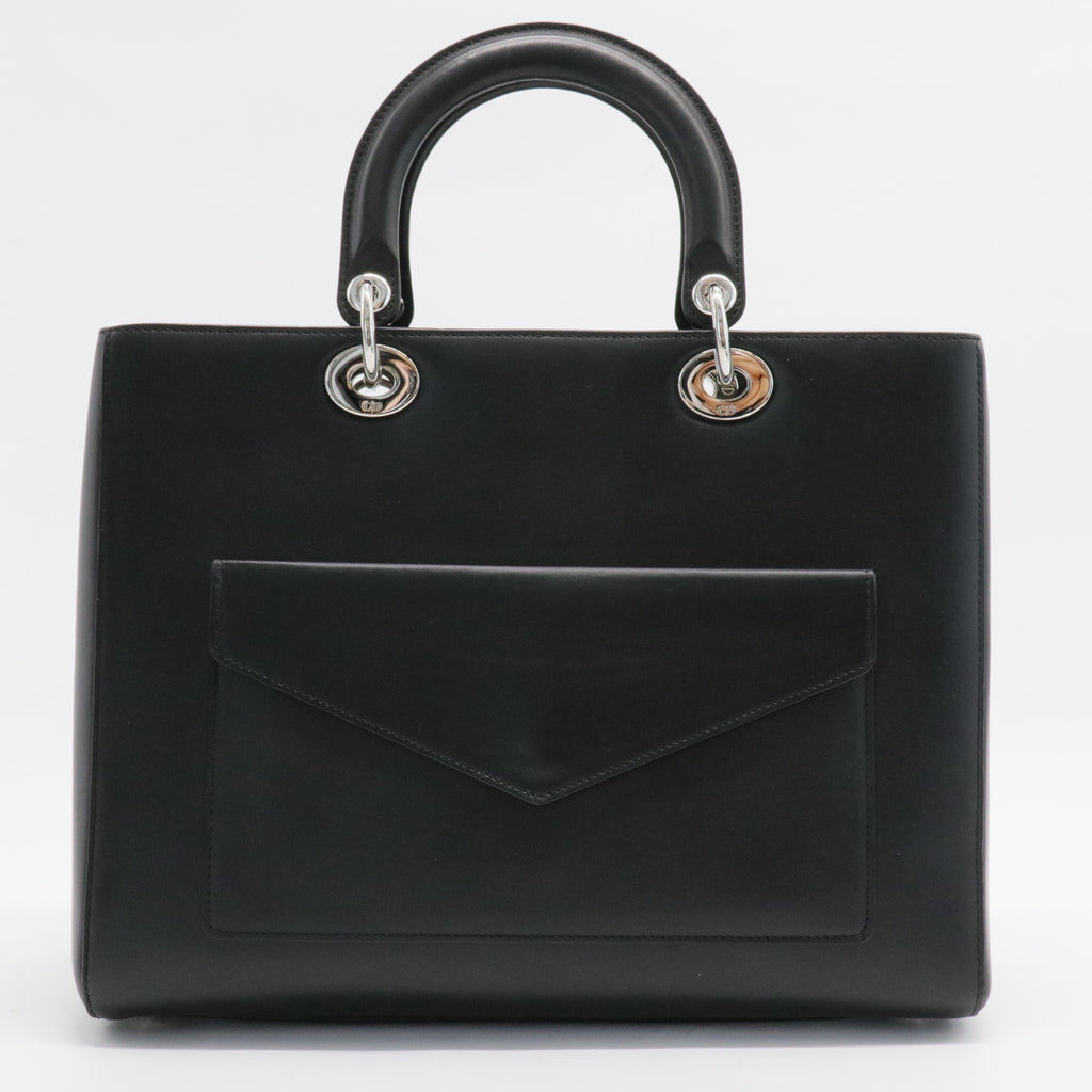 Box Calfskin Lady Dior Pouch Tote Black