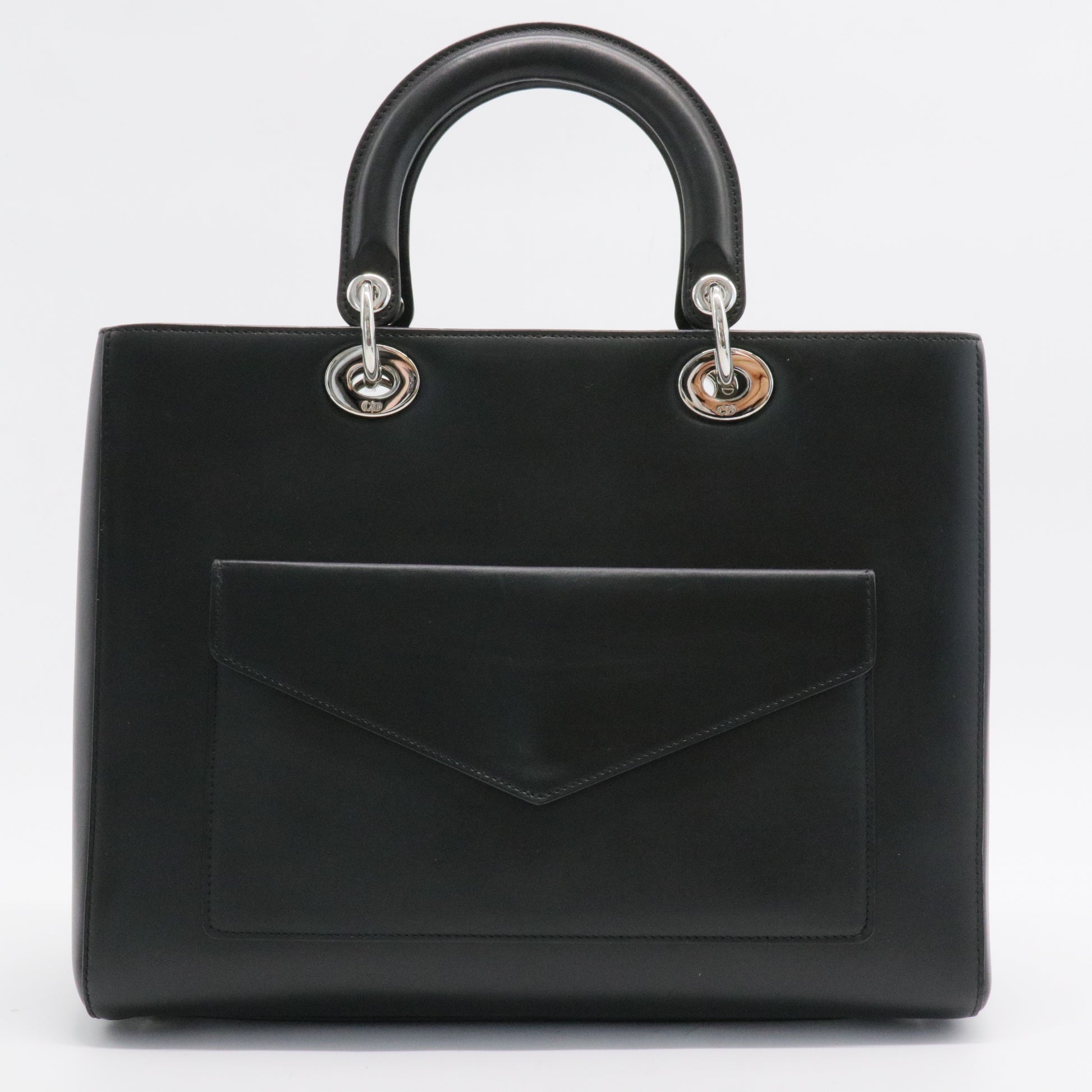 Box Calfskin Lady Dior Pouch Tote Black