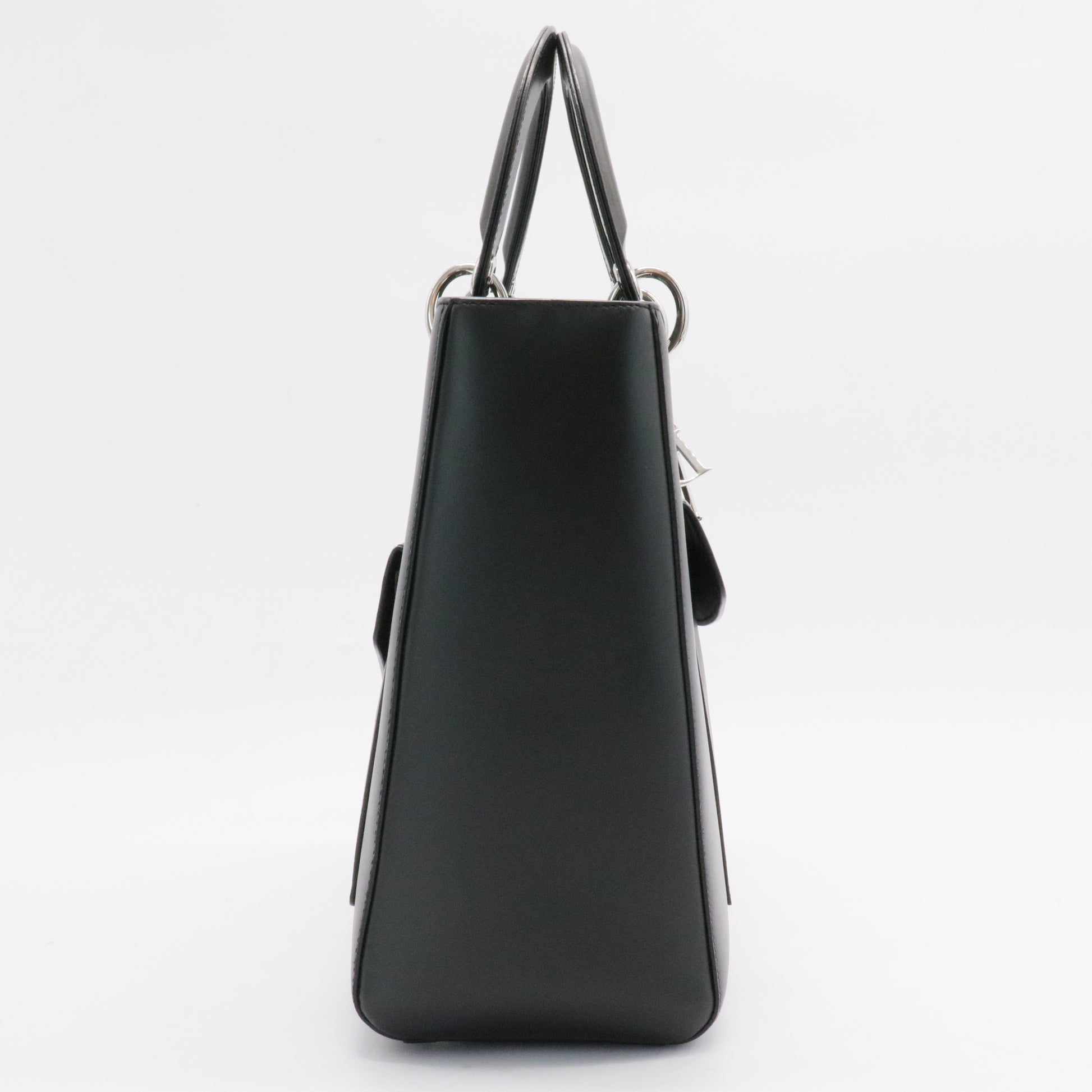 Box Calfskin Lady Dior Pouch Tote Black