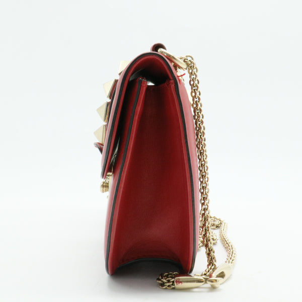 Glam Lock Shoulder Bag Leather Mini