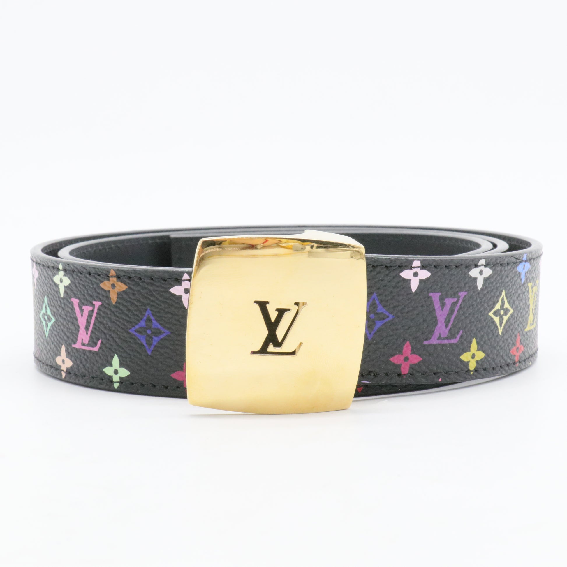 LV Cut Reversible Belt Monogram Multicolor and Leather