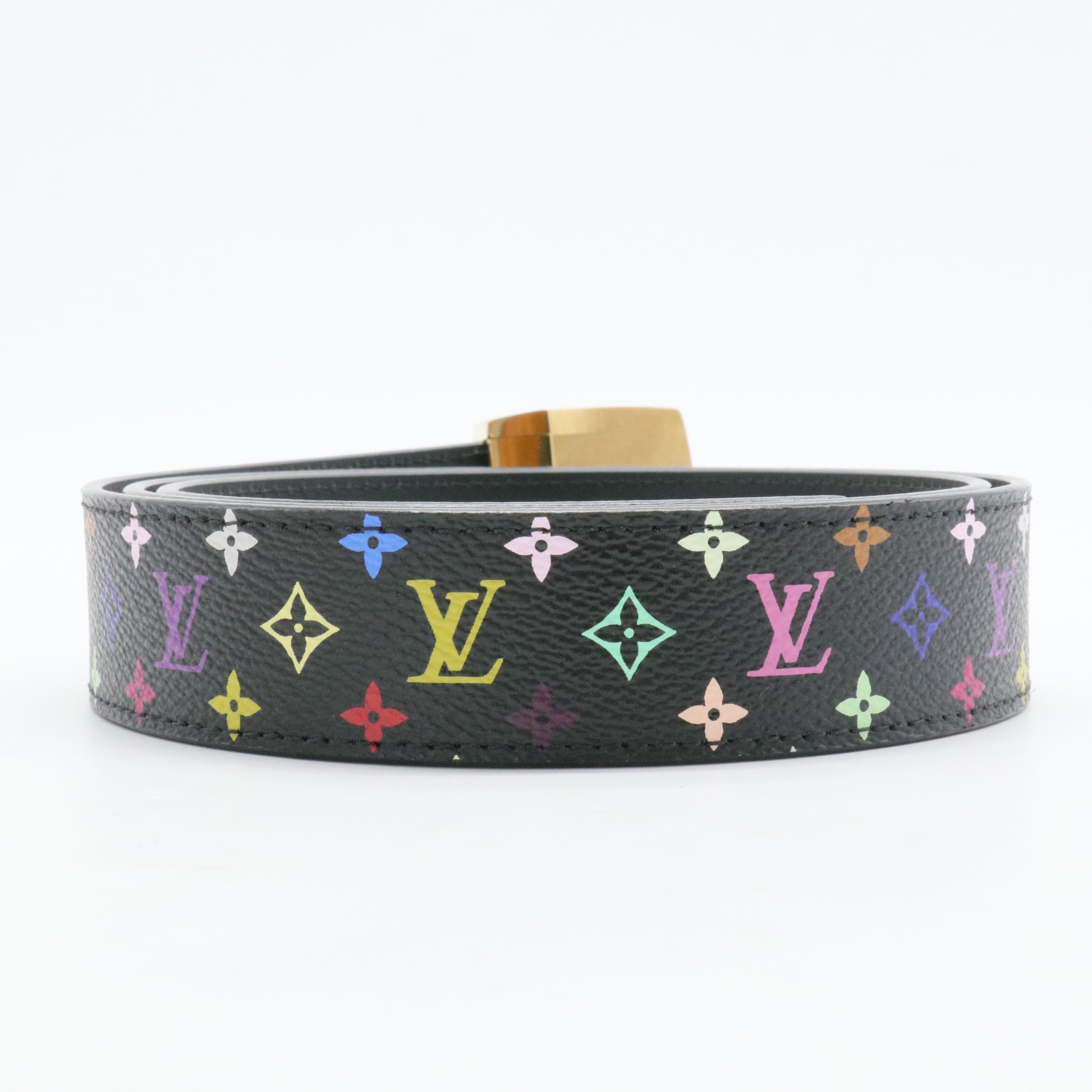 LV Cut Reversible Belt Monogram Multicolor and Leather