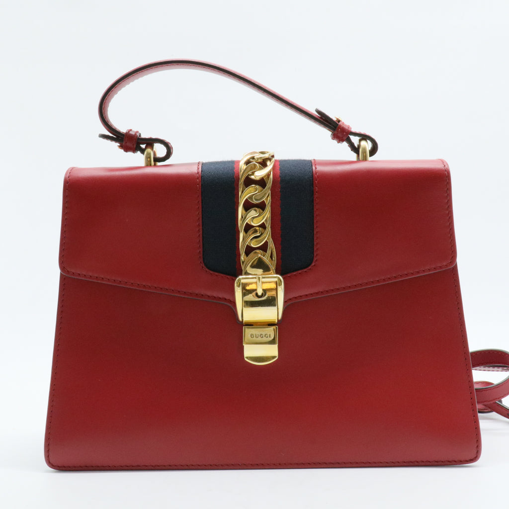 Sylvie Top Handle Bag Leather Medium
