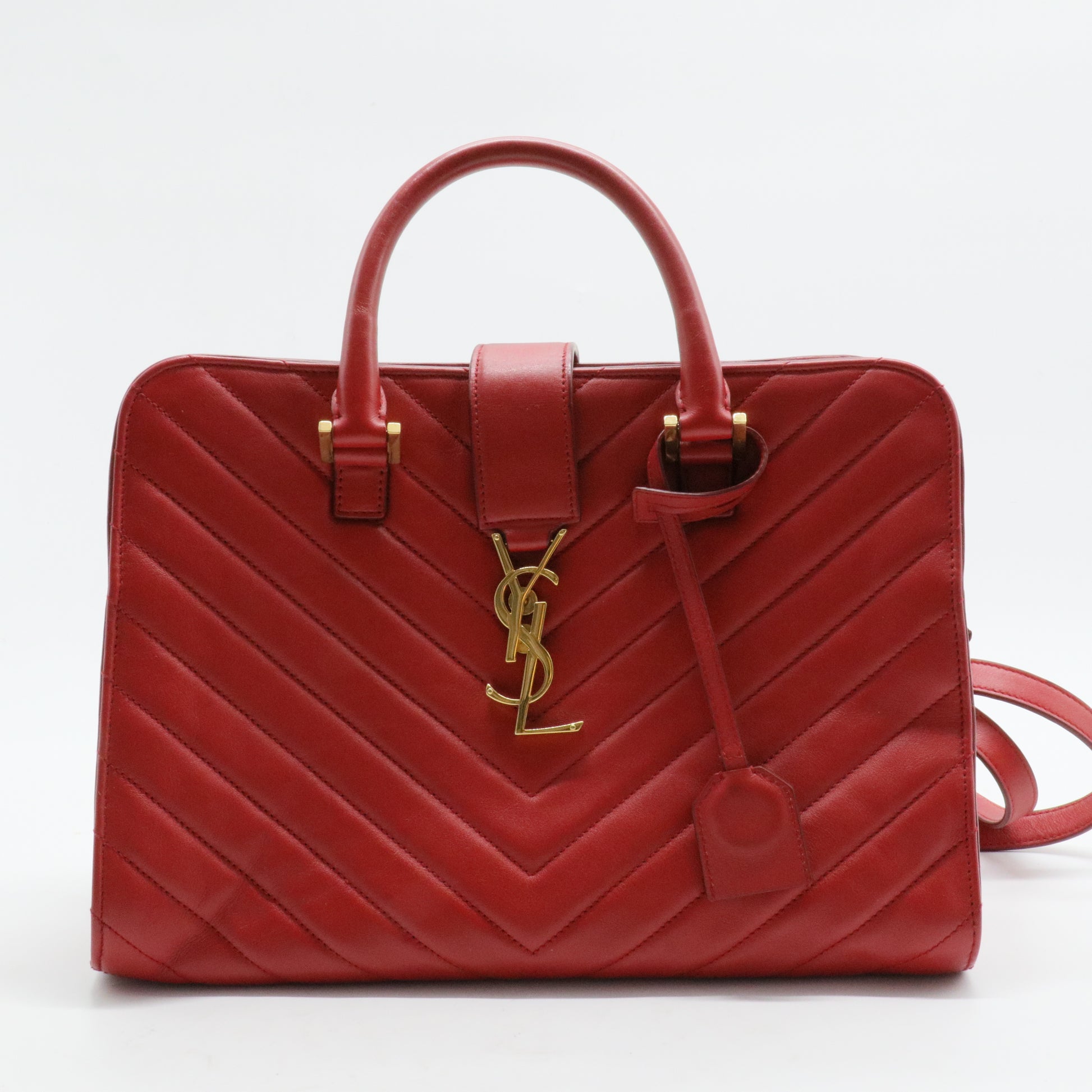 Monogram Cabas Matelasse Chevron Leather Small