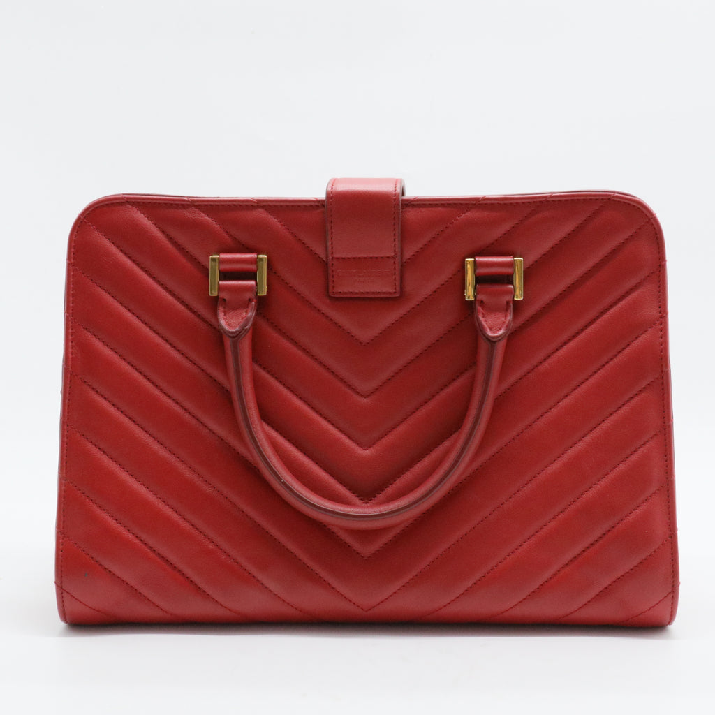 Monogram Cabas Matelasse Chevron Leather Small