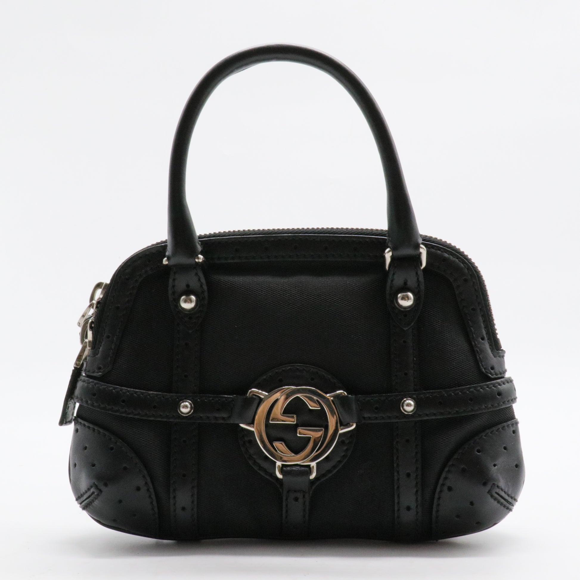 Reins Zip Tote Perforated Leather