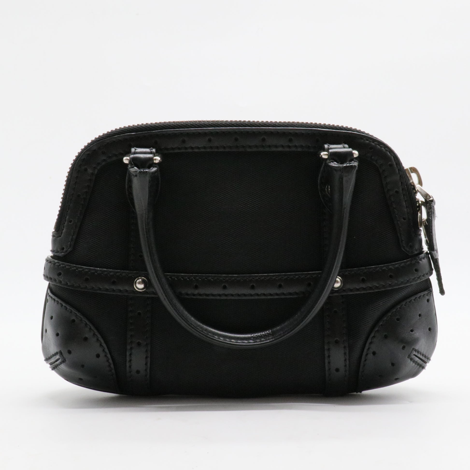 Reins Zip Tote Perforated Leather