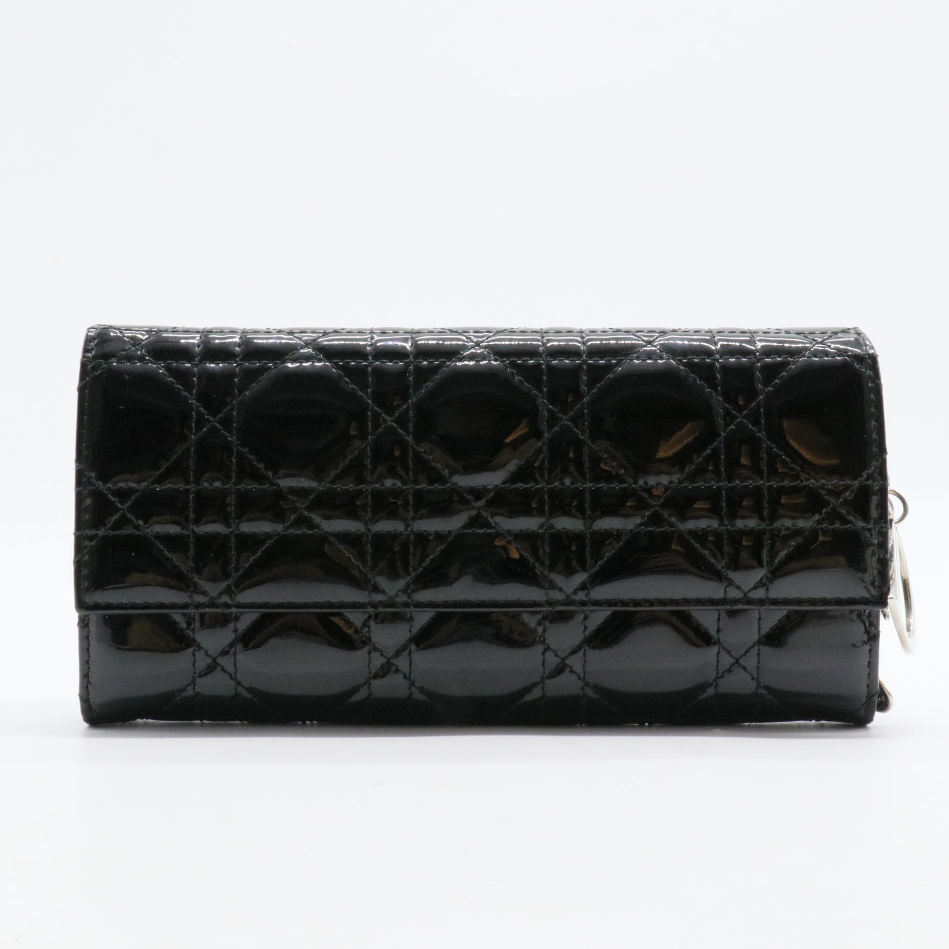 Lady Dior Rendez Vous Short Chain Wallet Cannage Quilt Patent