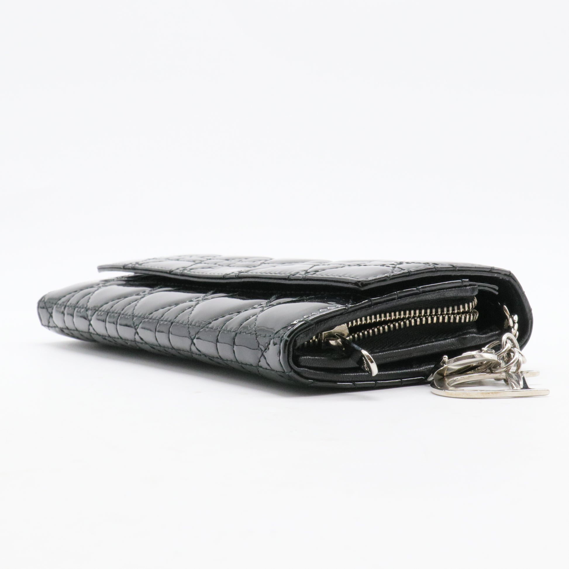 Lady Dior Rendez Vous Short Chain Wallet Cannage Quilt Patent
