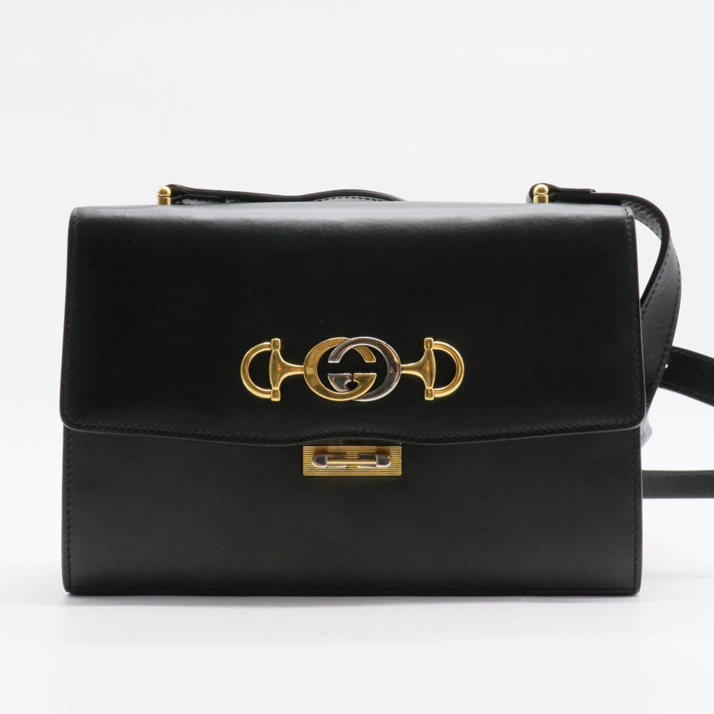 Zumi Flap Shoulder Bag Leather Small