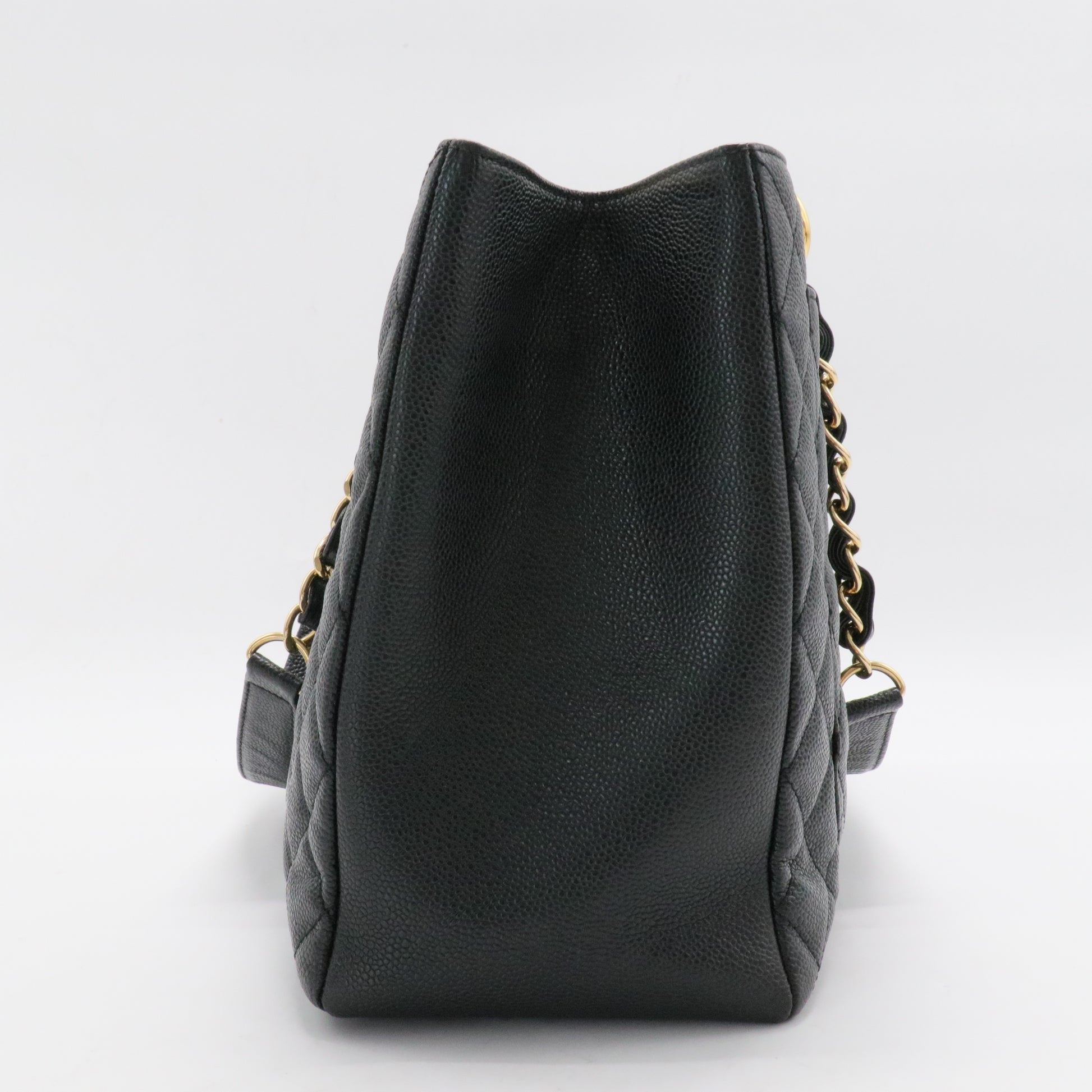 Grand Shopping Tote Quilted Caviar XL