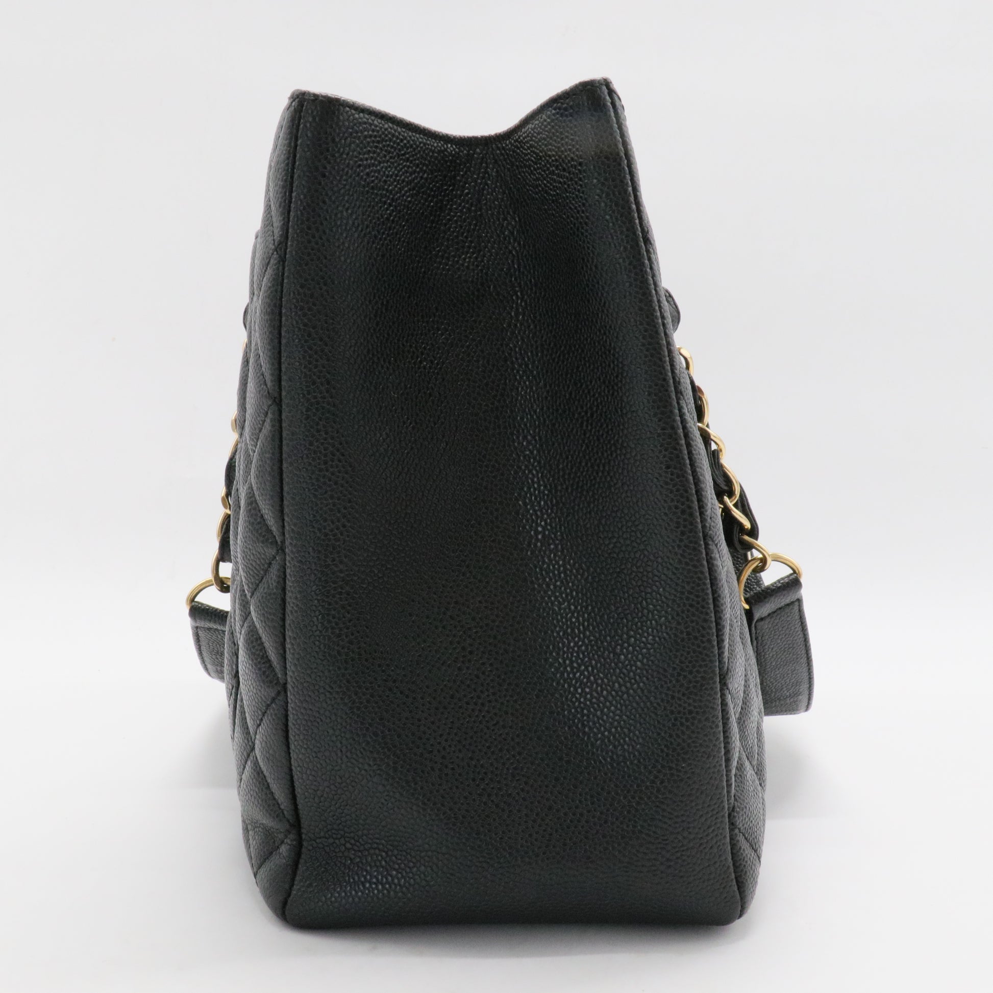 Grand Shopping Tote Quilted Caviar XL