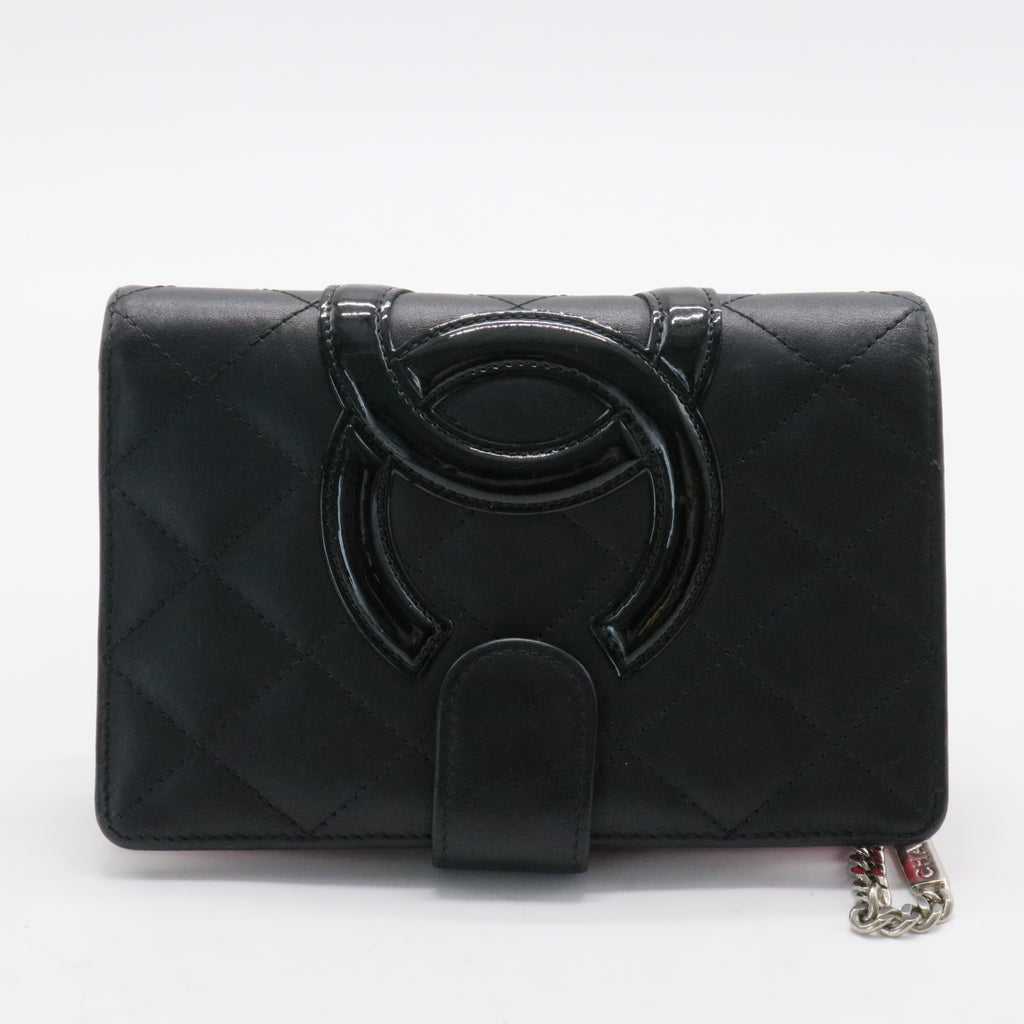 Cambon Zipped Pocket Wallet Quilted Lambskin Small
