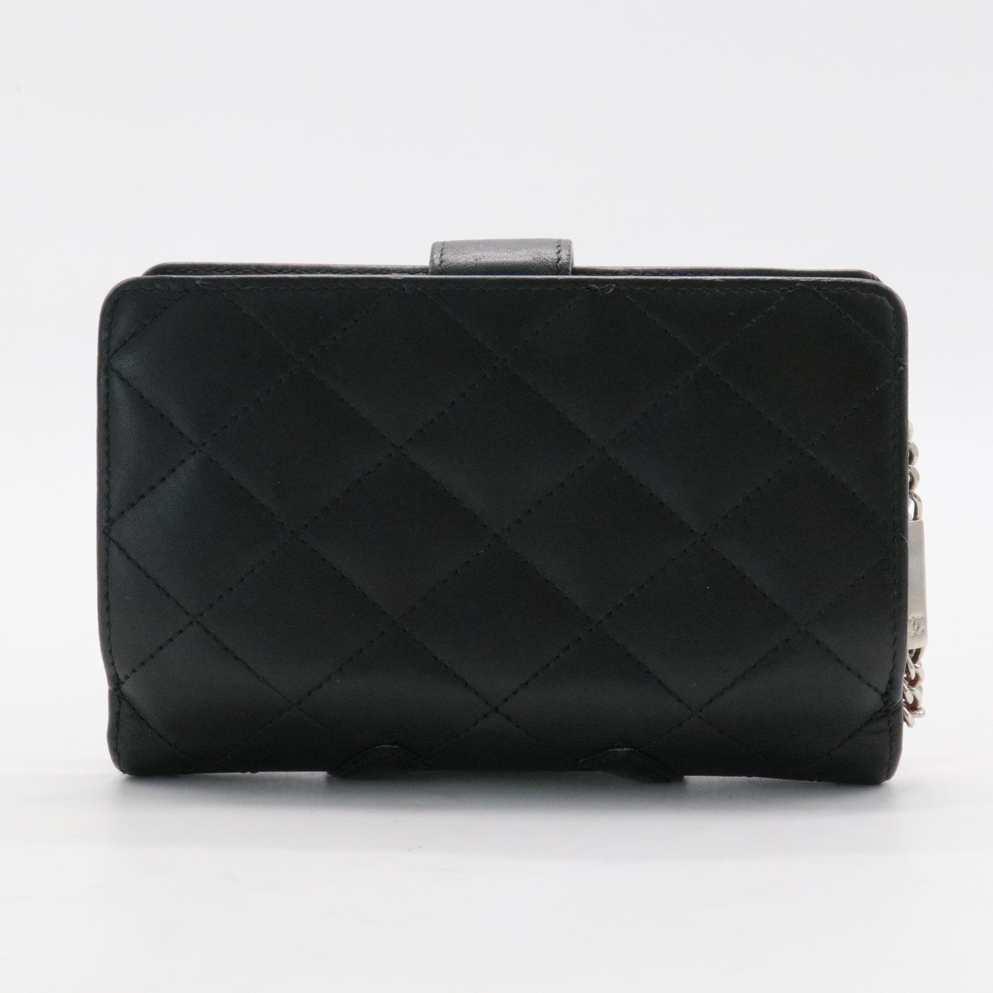 Cambon Zipped Pocket Wallet Quilted Lambskin Small