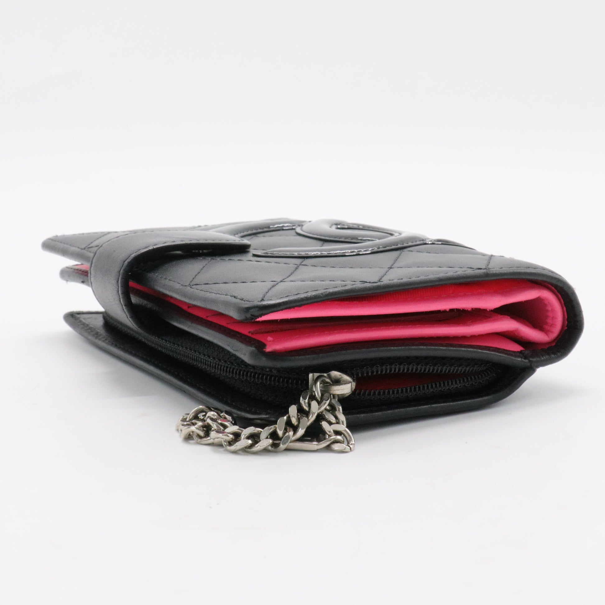 Cambon Zipped Pocket Wallet Quilted Lambskin Small