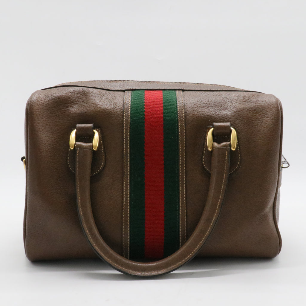 Vintage Web Boston Bag Leather