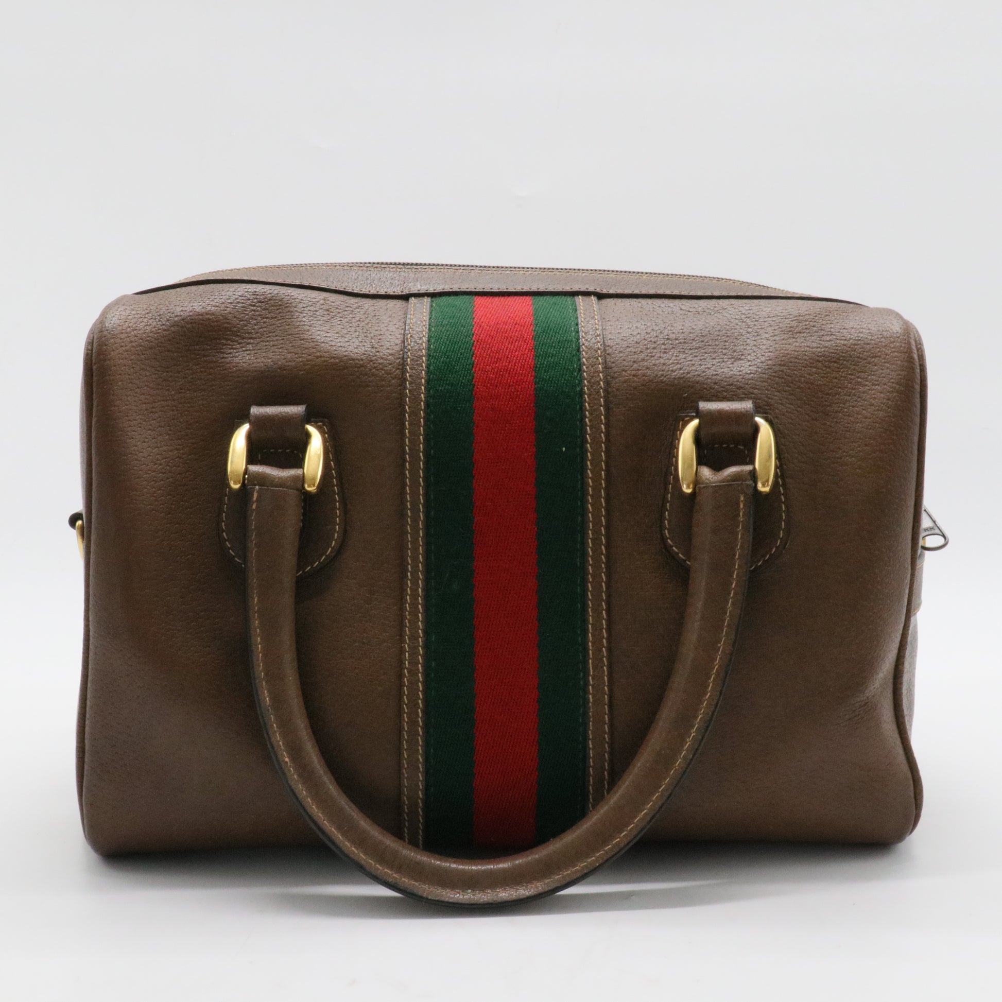 Vintage Web Boston Bag Leather
