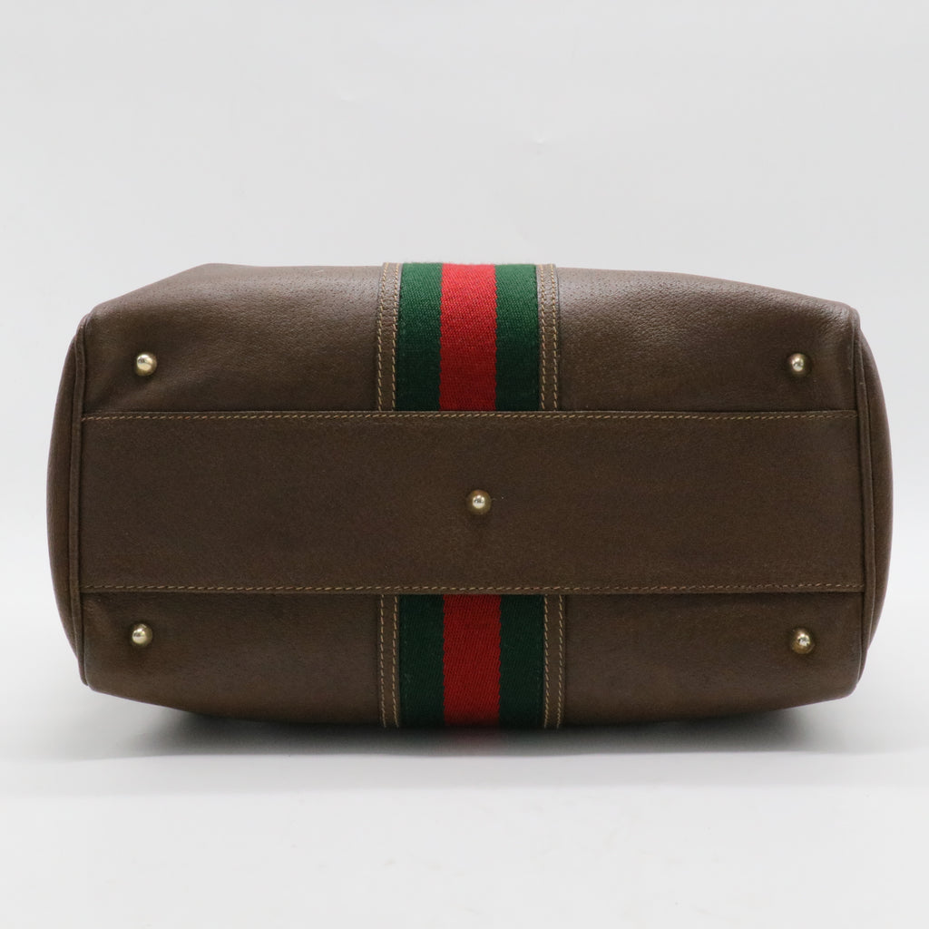 Vintage Web Boston Bag Leather