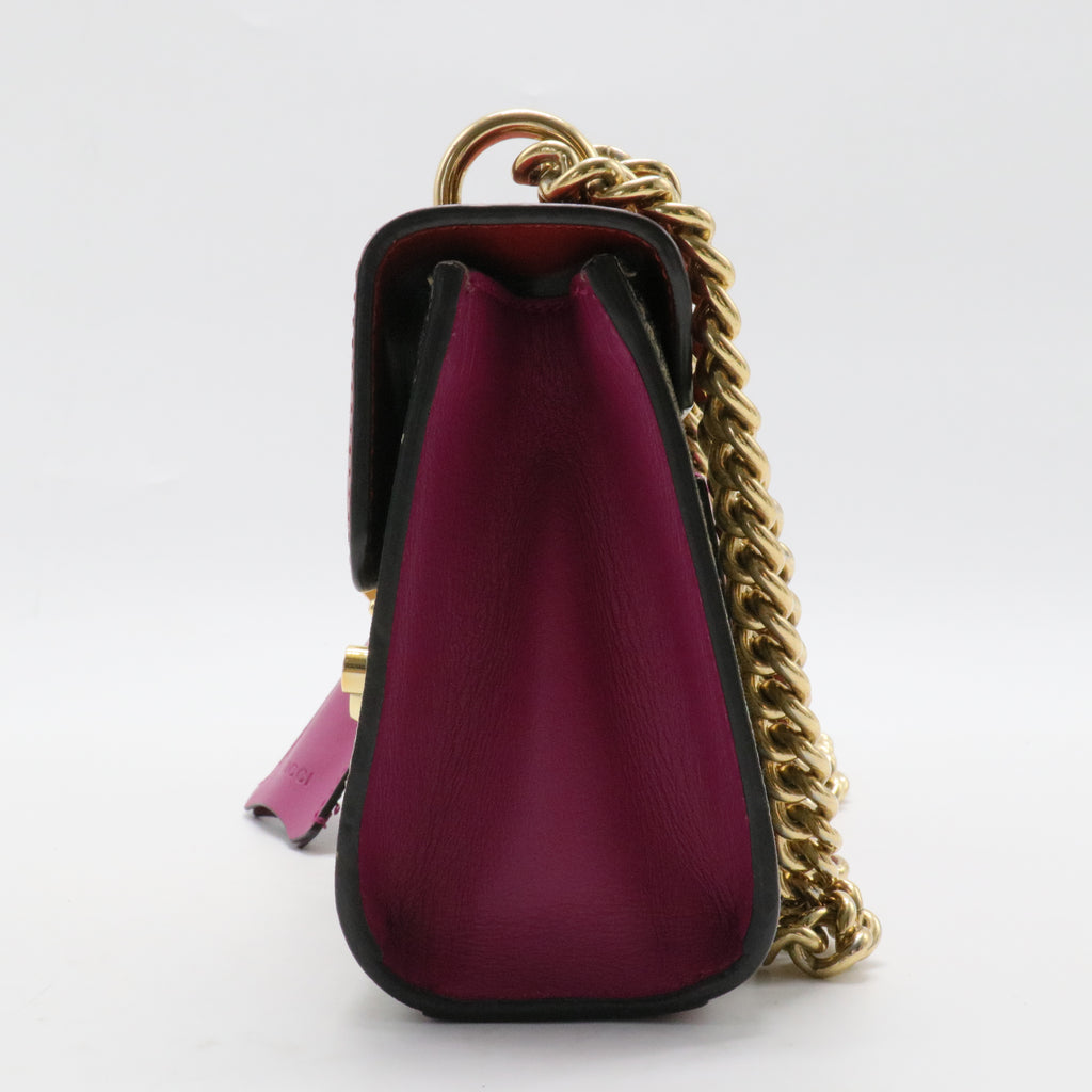 Padlock Shoulder Bag GG Coated Canvas and Leather Small