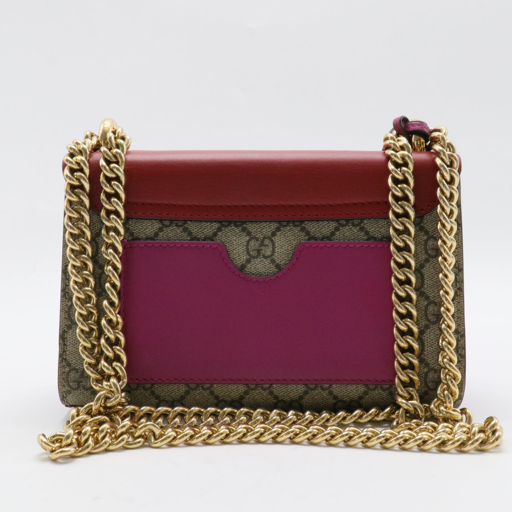 Padlock Shoulder Bag GG Coated Canvas and Leather Small