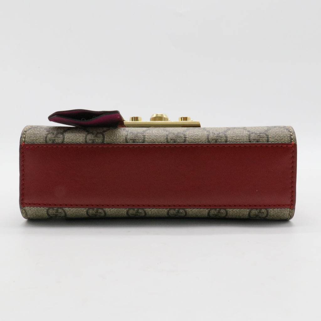 Padlock Shoulder Bag GG Coated Canvas and Leather Small