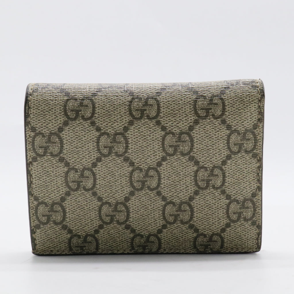 Cherries Flap Card Case Guccissima Leather