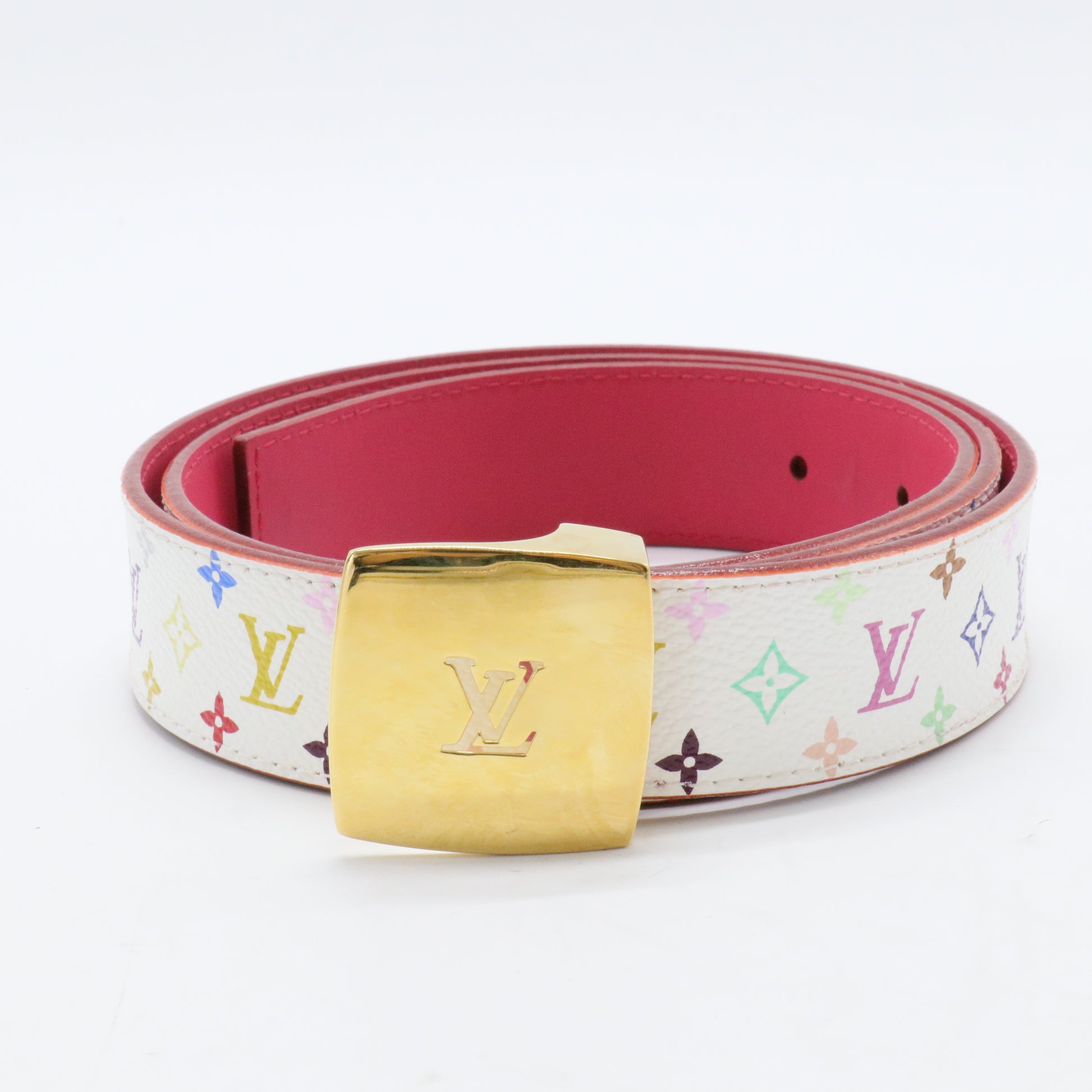 LV Cut Reversible Belt Monogram Multicolor and Leather