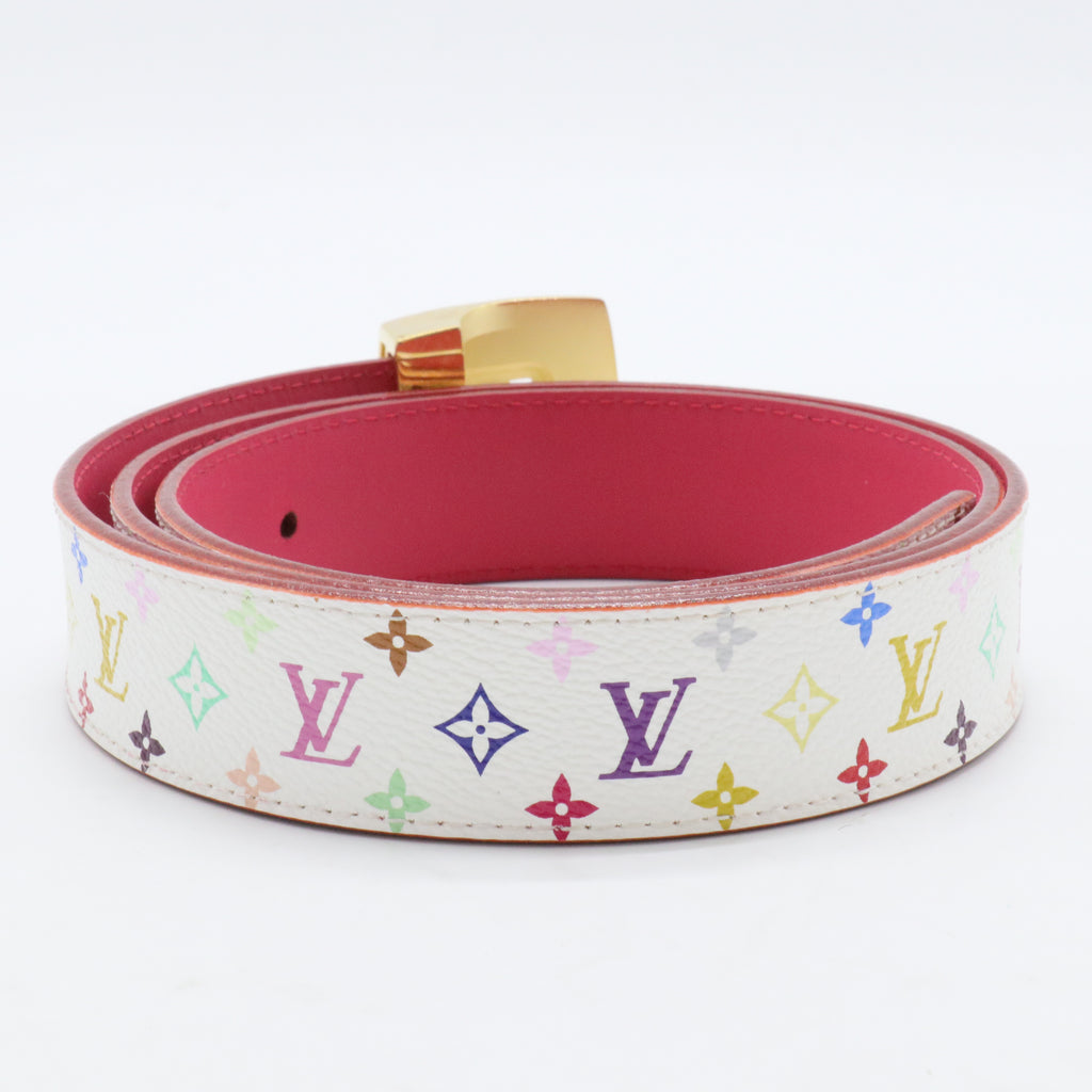 LV Cut Reversible Belt Monogram Multicolor and Leather