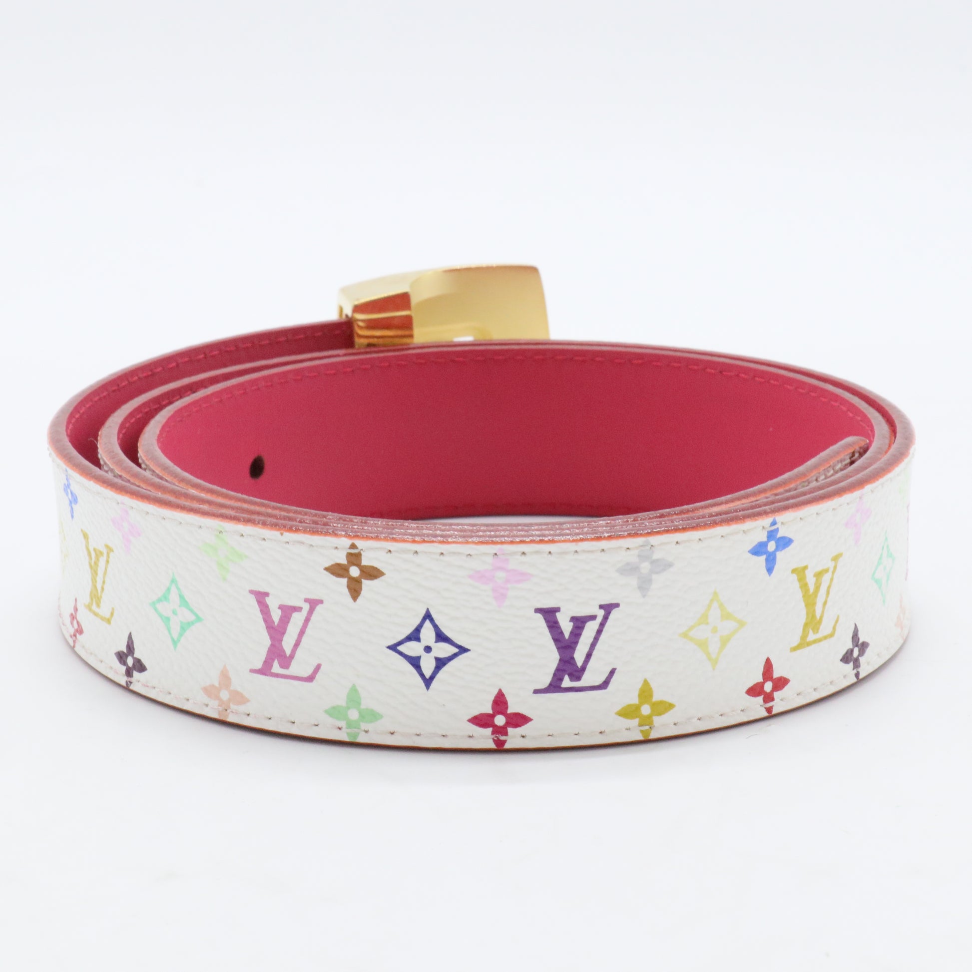 LV Cut Reversible Belt Monogram Multicolor and Leather