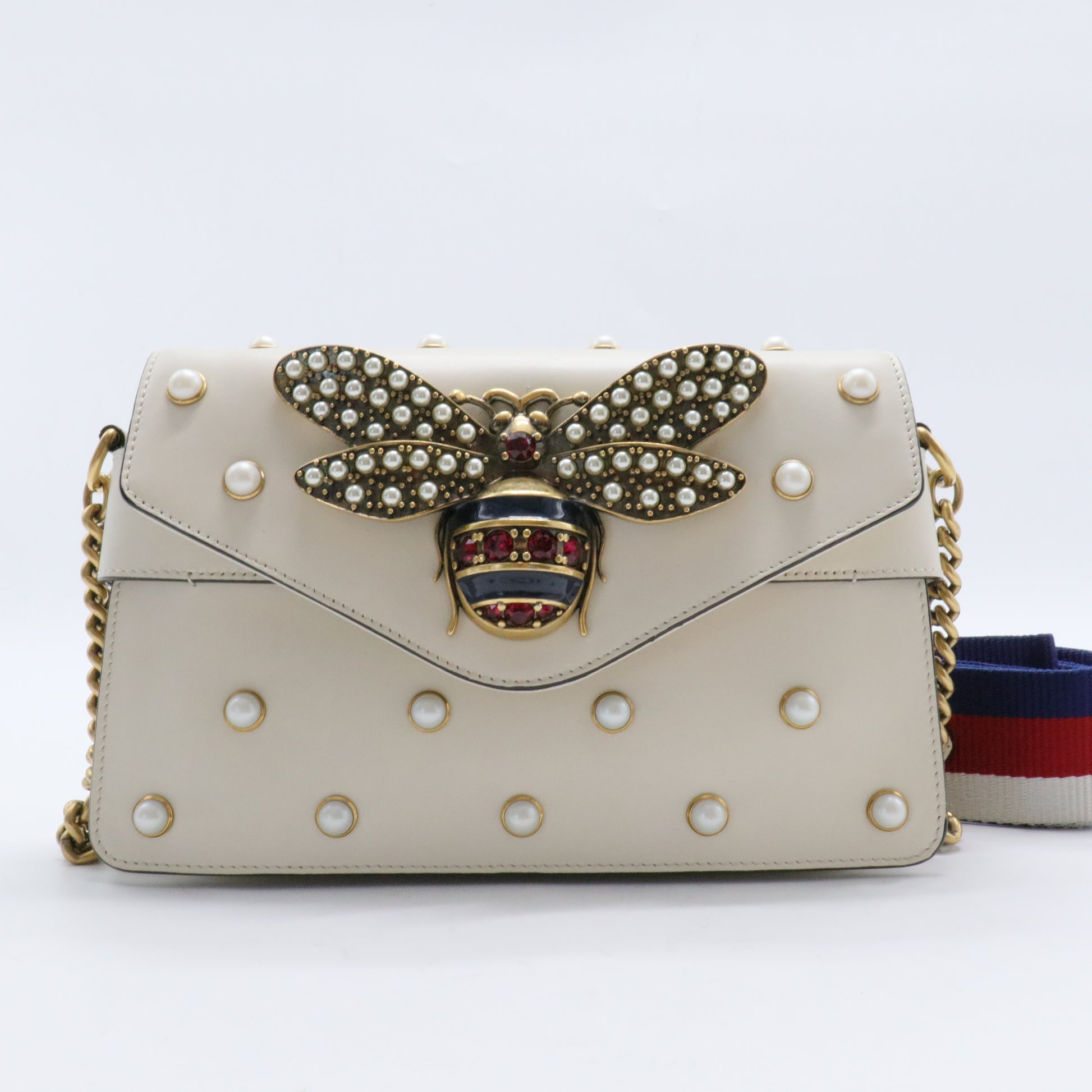Animalier Broadway Bow Flap Bag Embellished Leather Mini