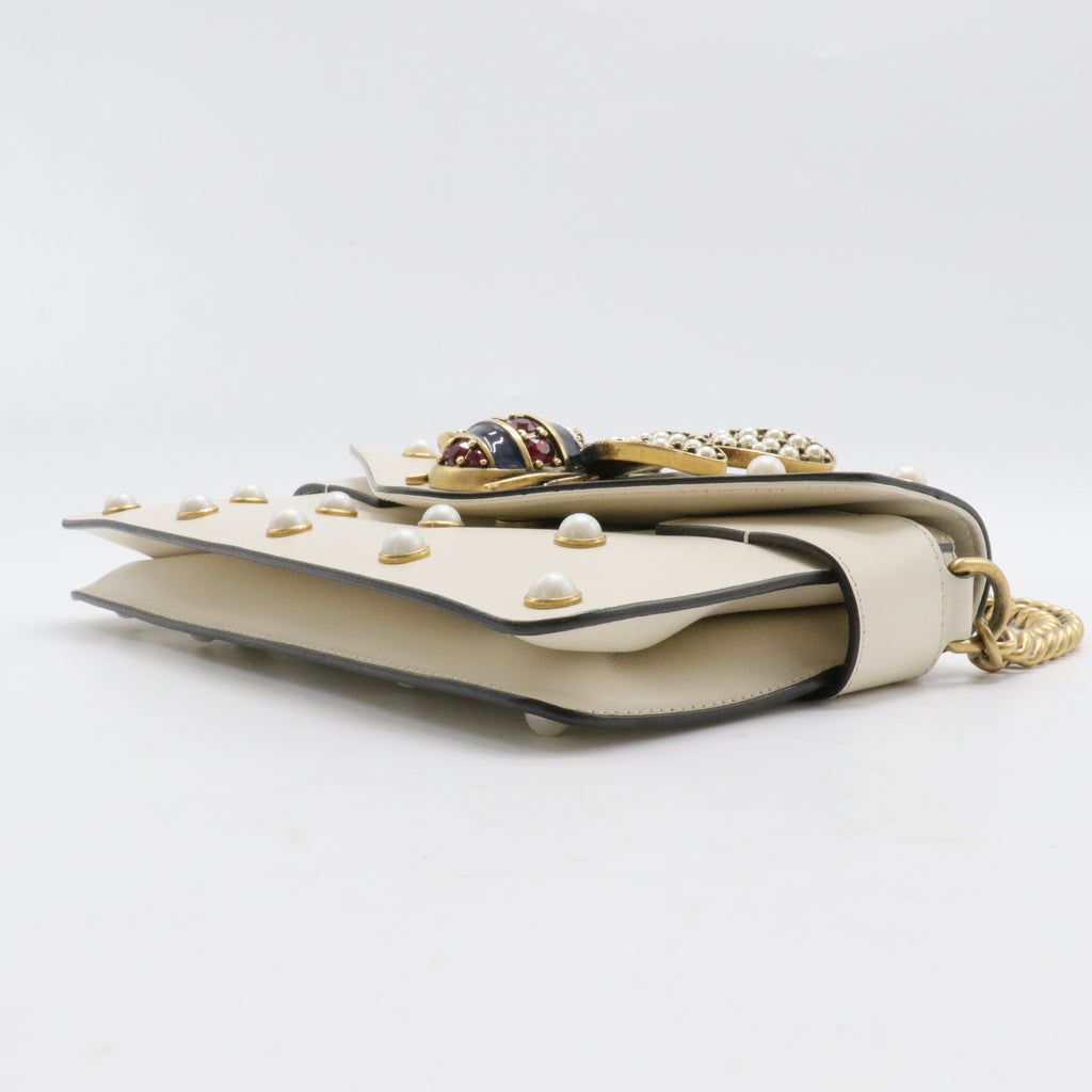 Animalier Broadway Bow Flap Bag Embellished Leather Mini