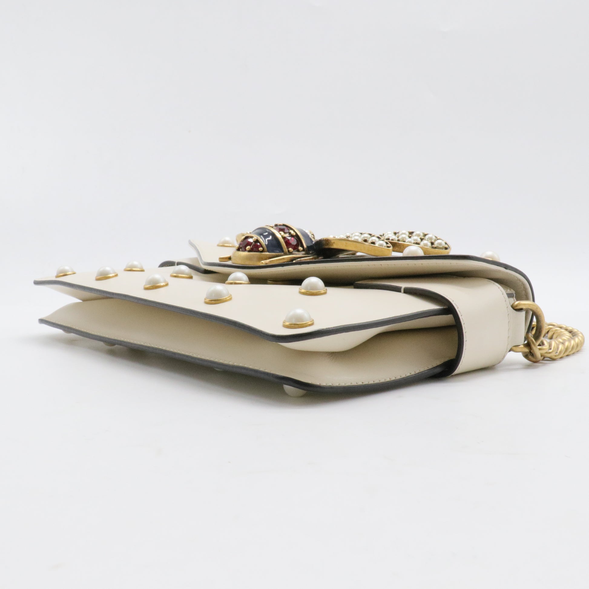 Animalier Broadway Bow Flap Bag Embellished Leather Mini