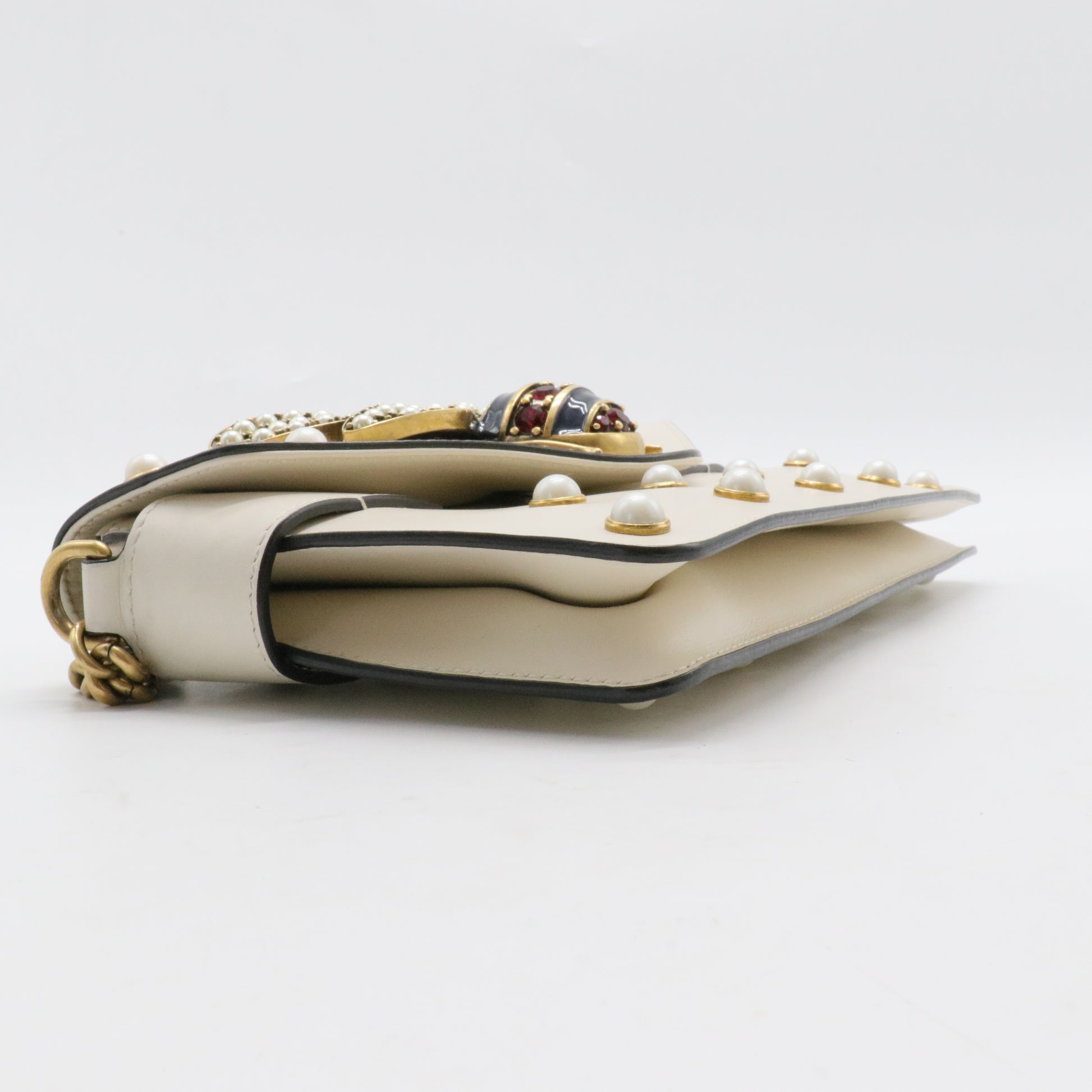 Animalier Broadway Bow Flap Bag Embellished Leather Mini