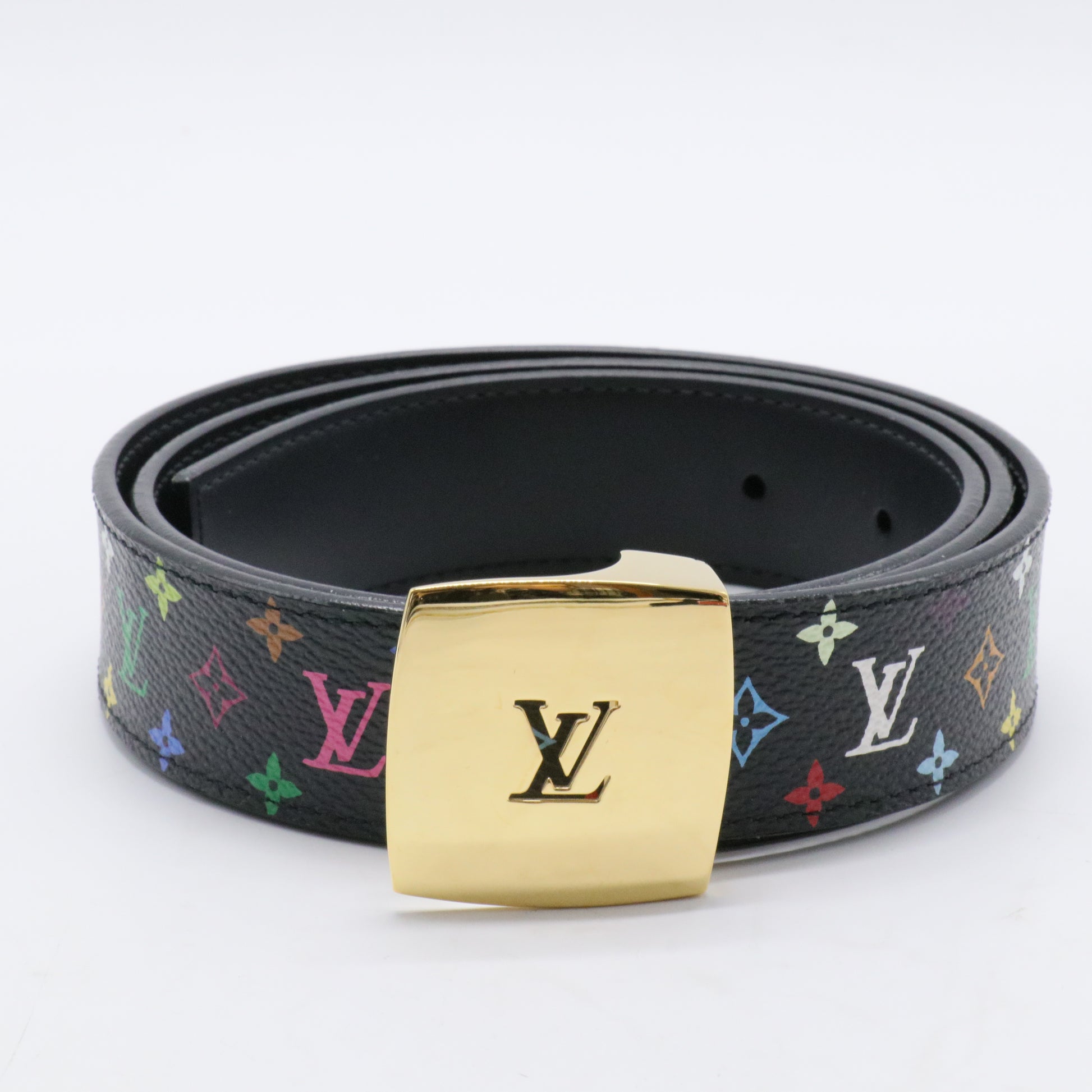 LV Cut Reversible Belt Monogram Multicolor and Leather
