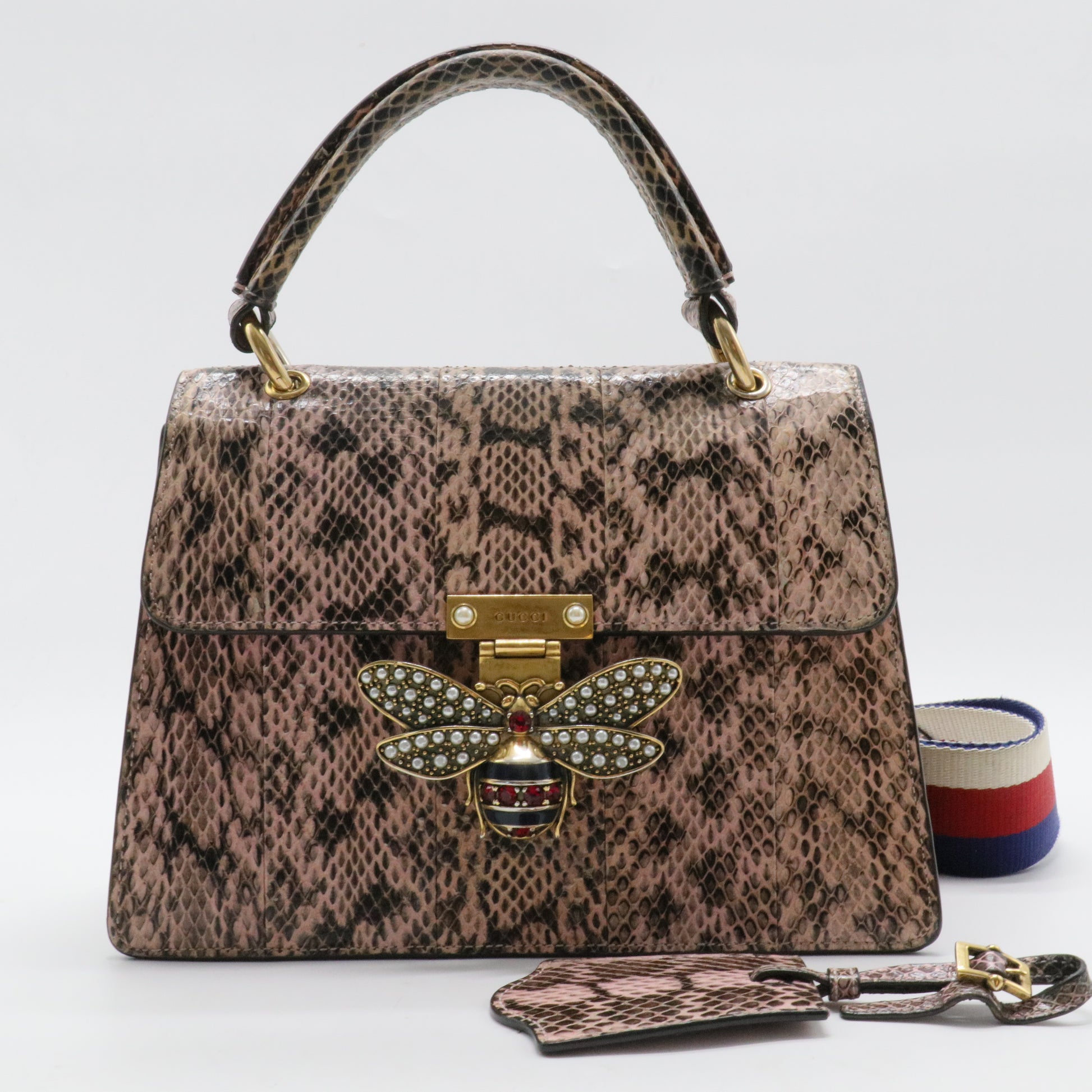 Small Python Queen Margaret Handle Bag