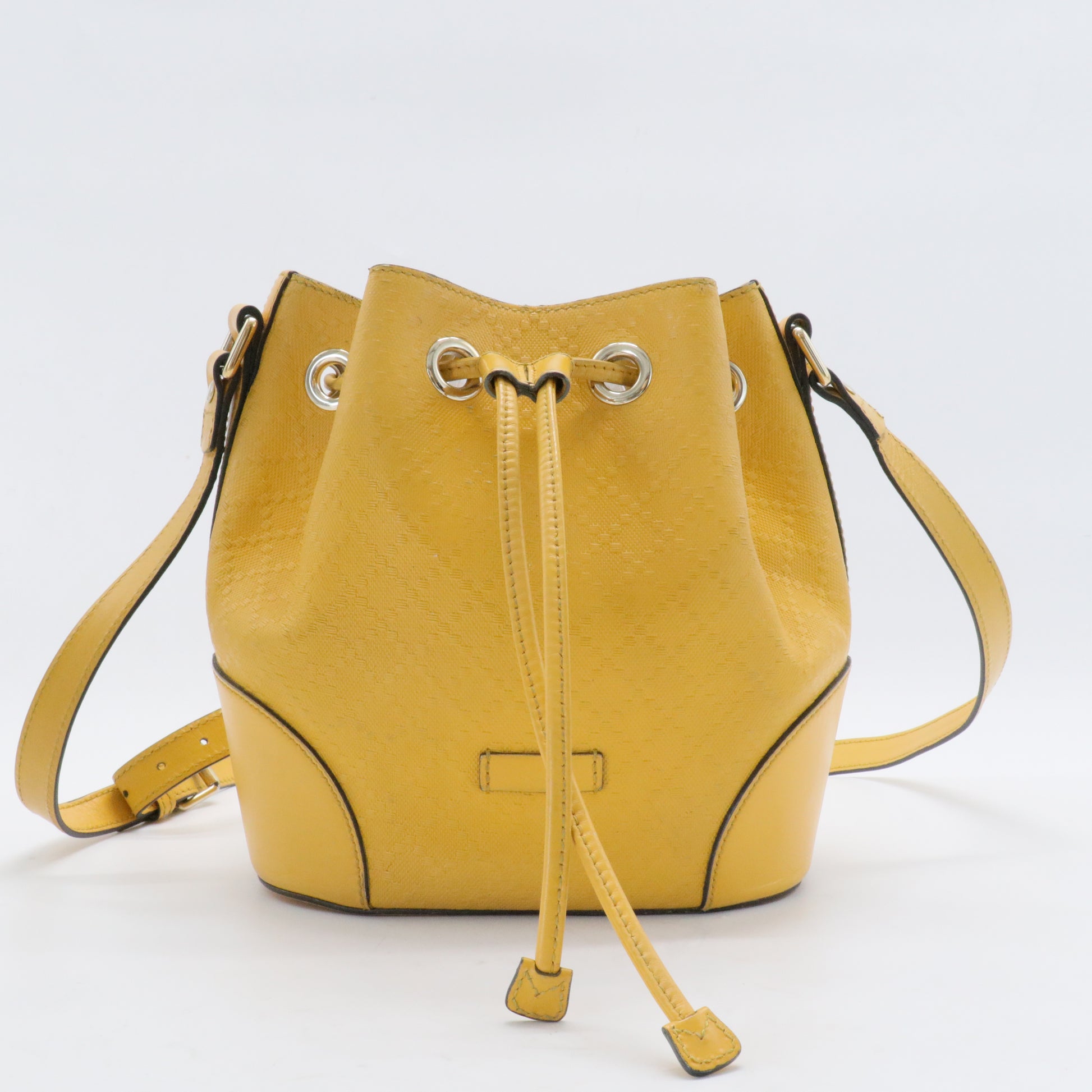 Bright Bucket Bag Diamante Leather Small