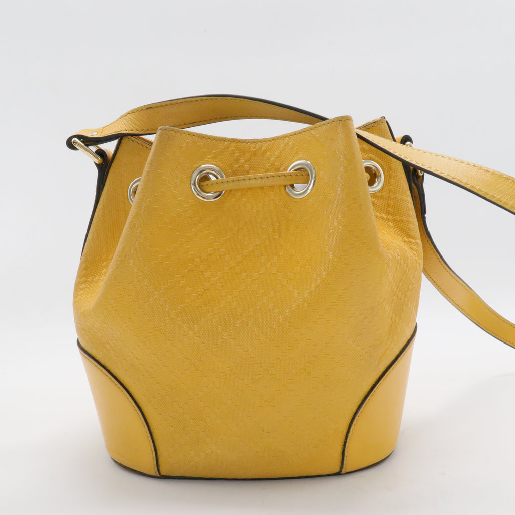 Bright Bucket Bag Diamante Leather Small