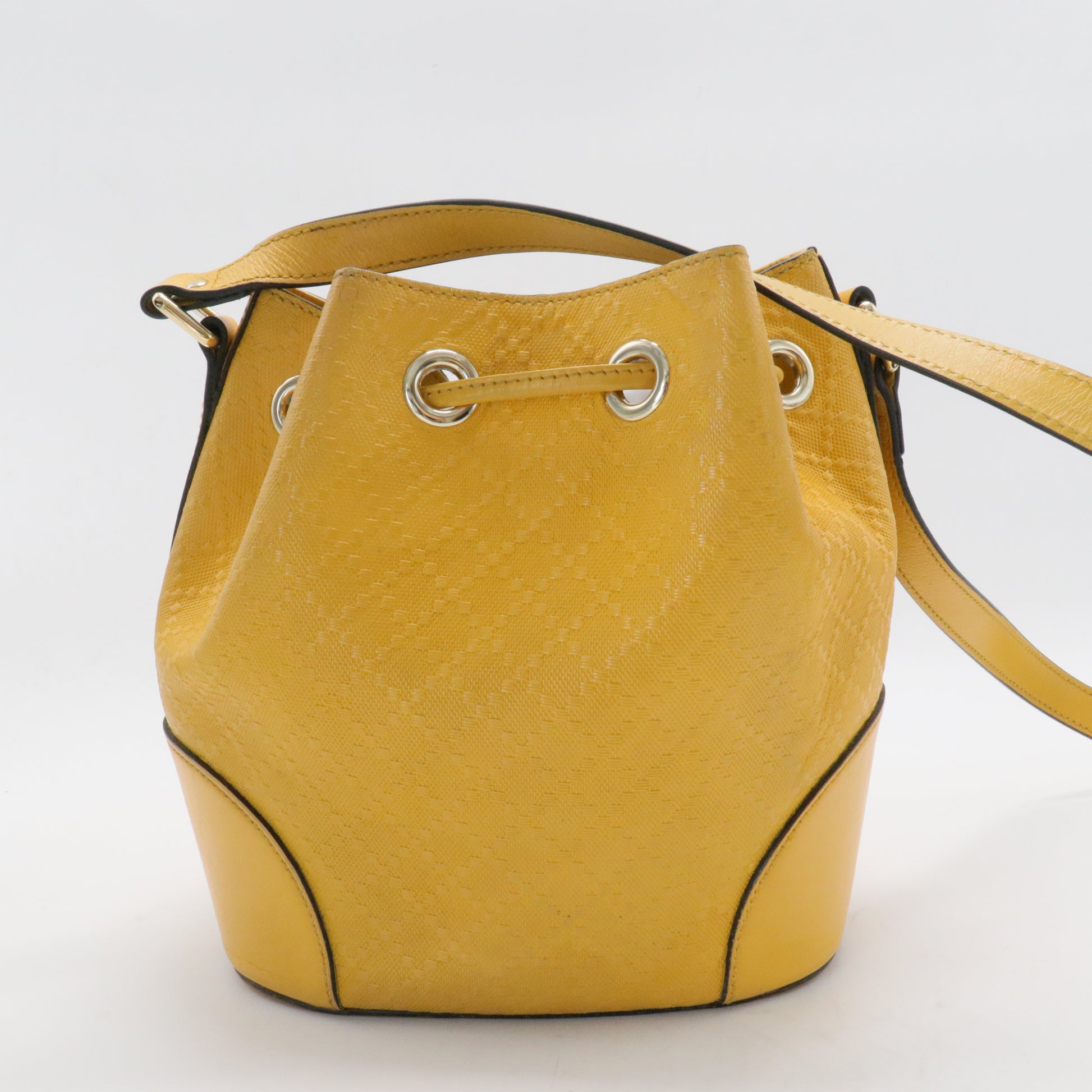 Bright Bucket Bag Diamante Leather Small