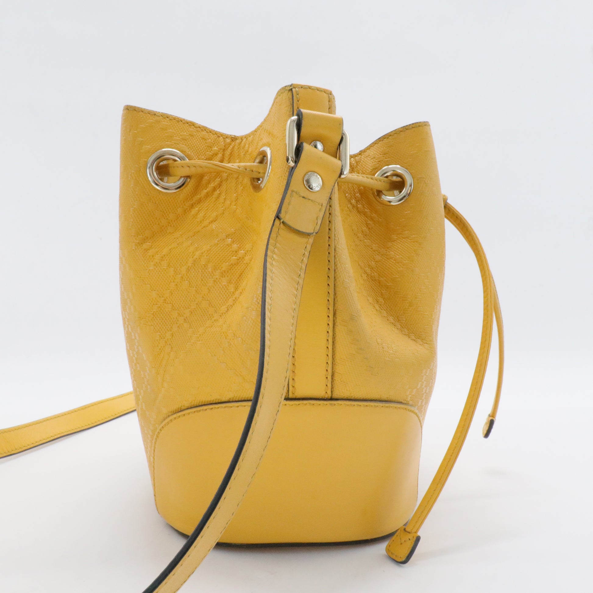 Bright Bucket Bag Diamante Leather Small