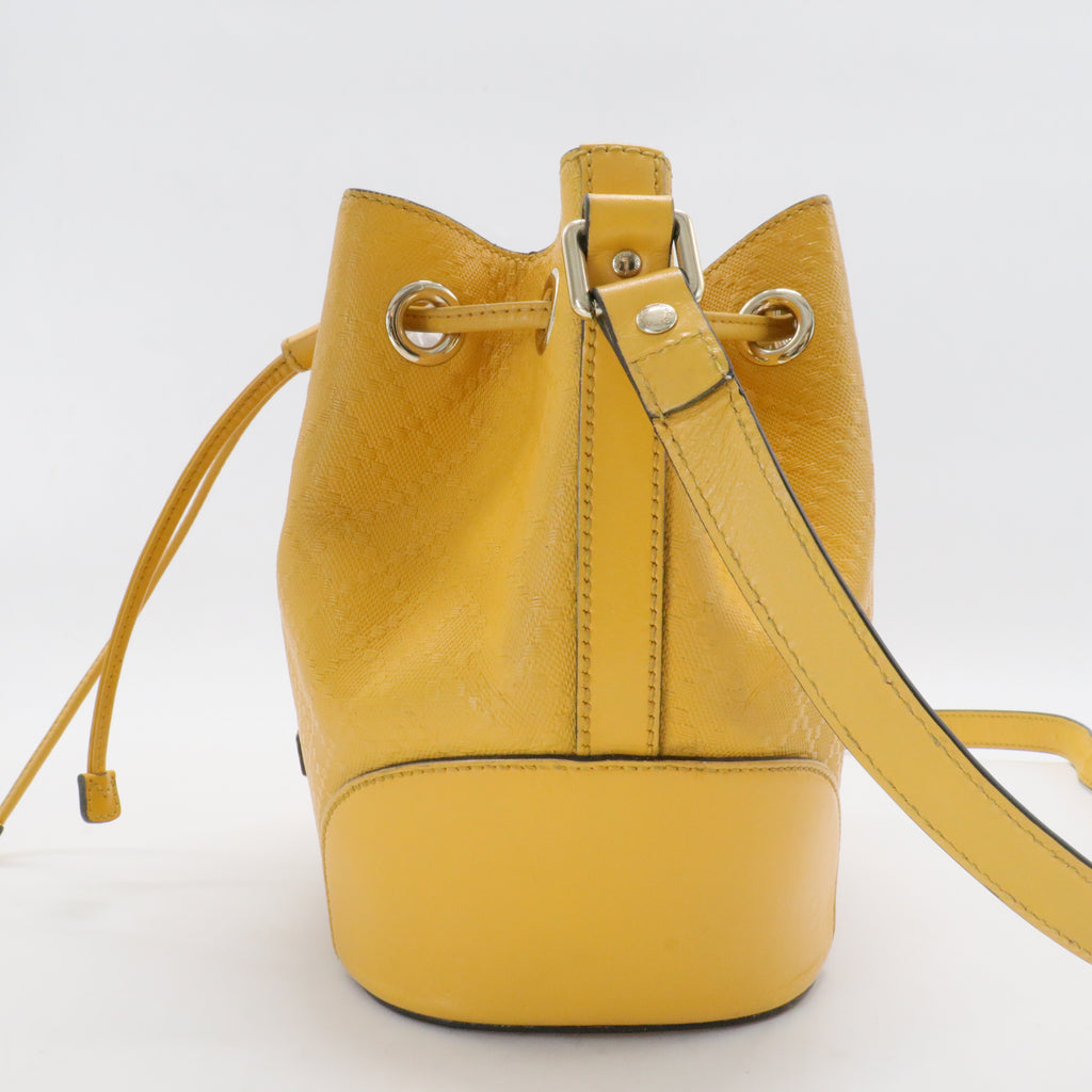 Bright Bucket Bag Diamante Leather Small