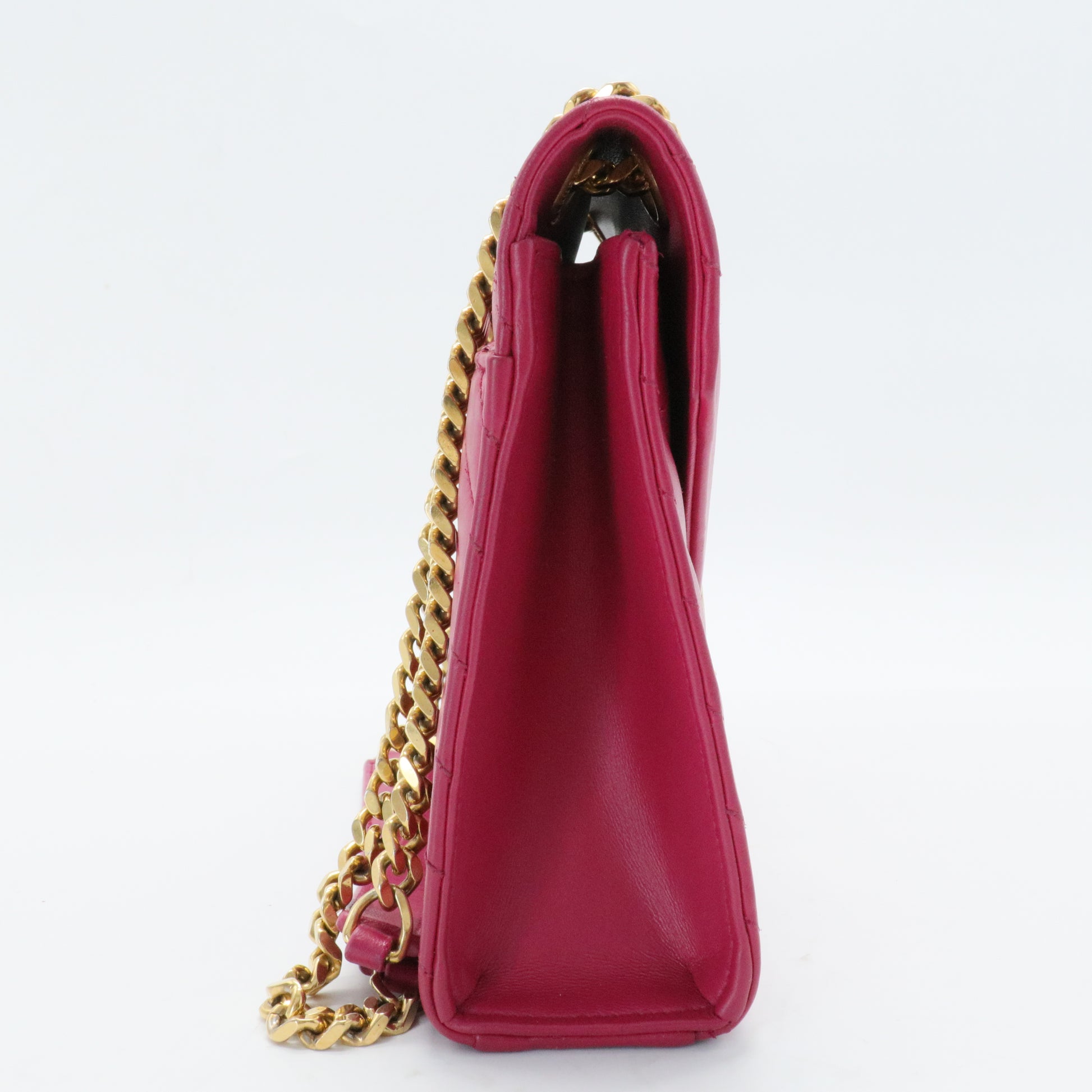 Classic Monogram Envelope Satchel Matelasse Chevron Leather Medium