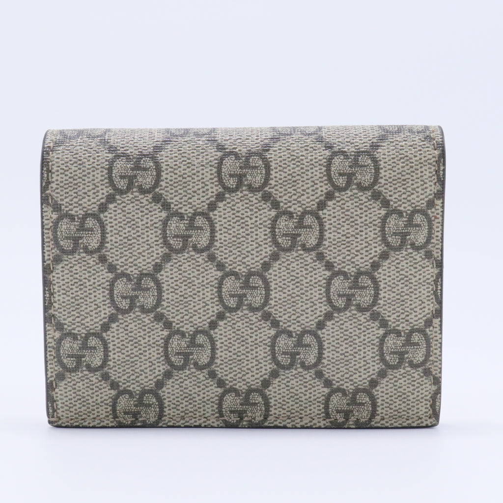 Cherries Flap Card Case Guccissima Leather